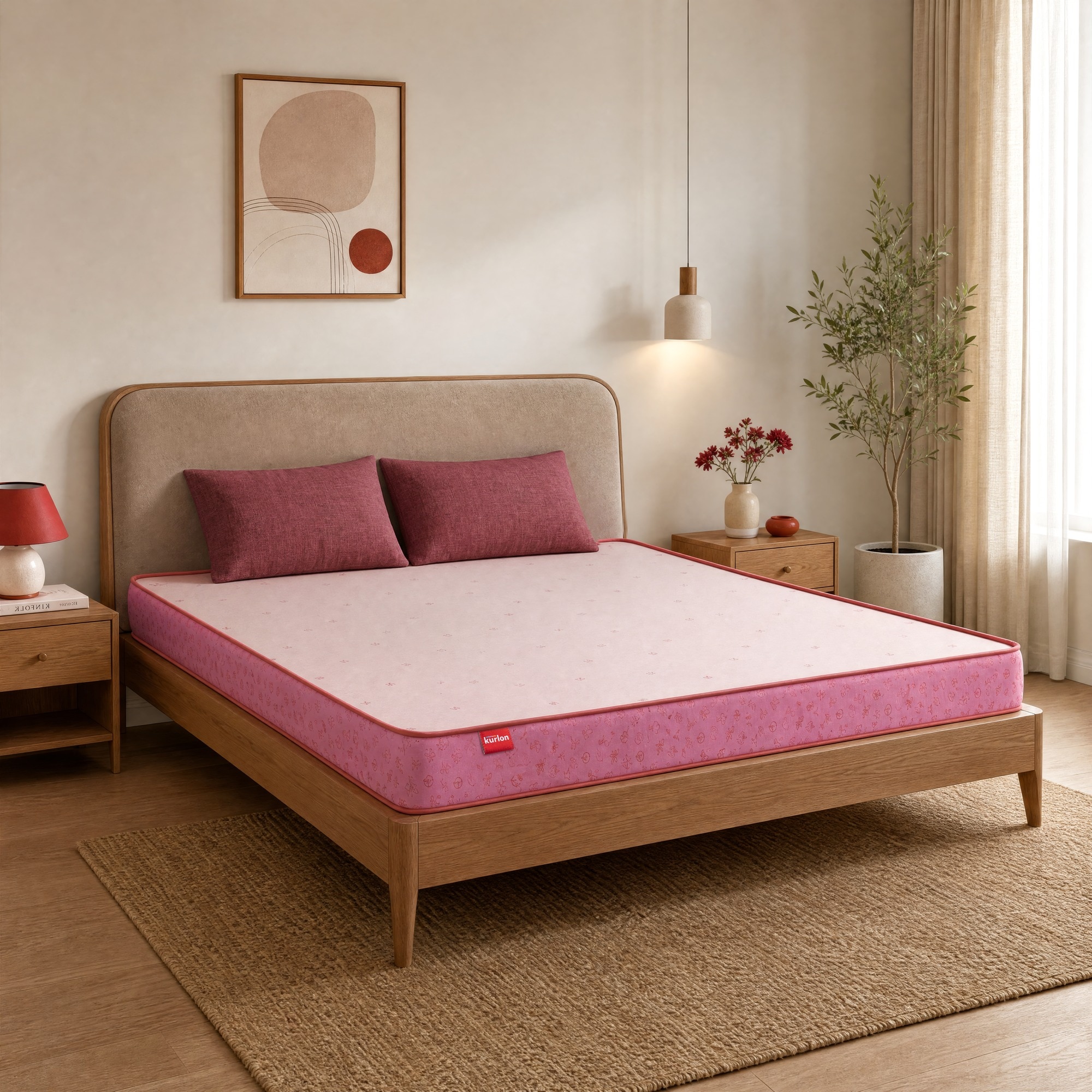Kurlon Ortho Plus Medium Firm Orthopedic Mattress King Size 84x72x5 Inch