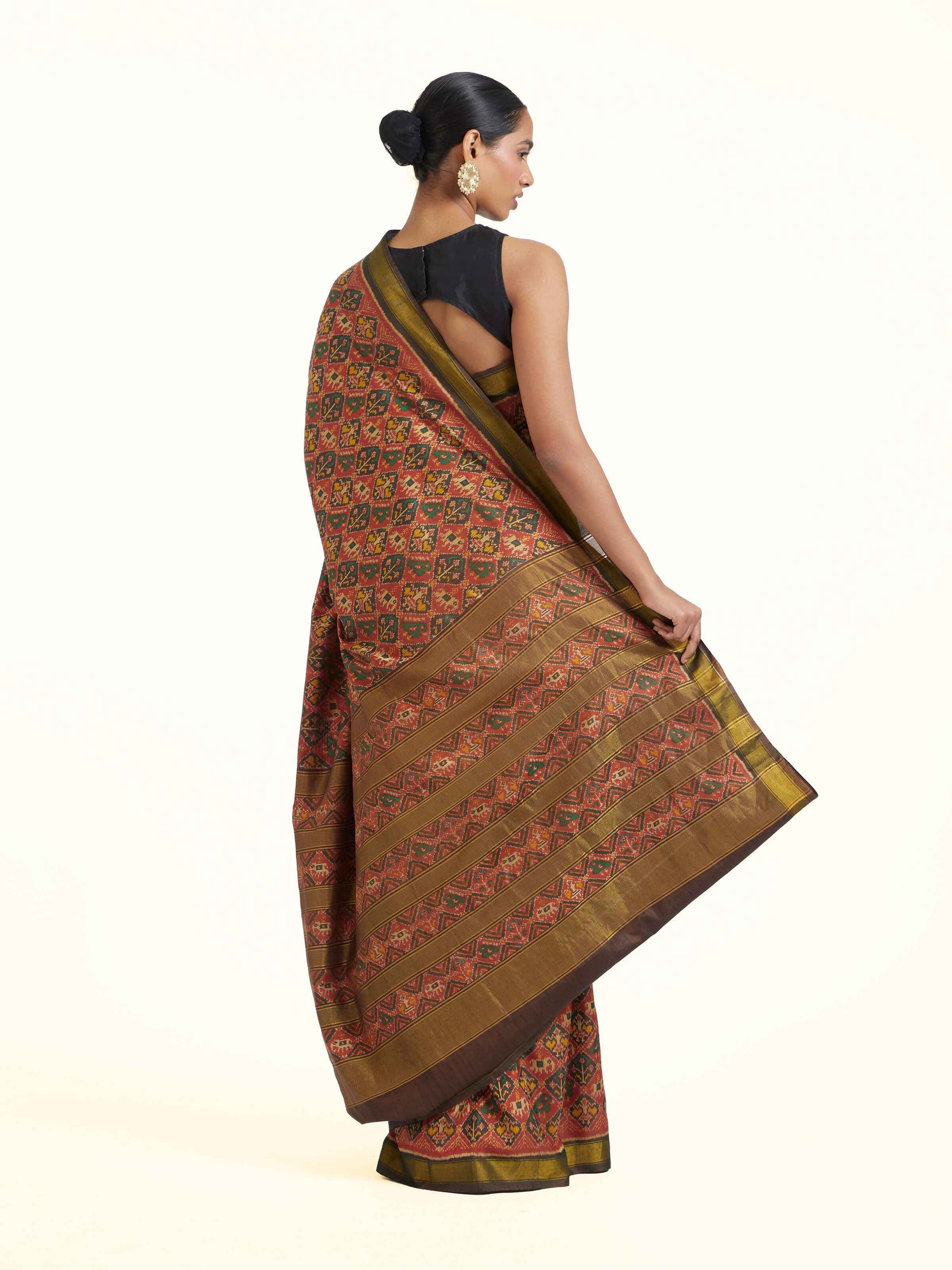 Silk Patola Single Ikat Saree