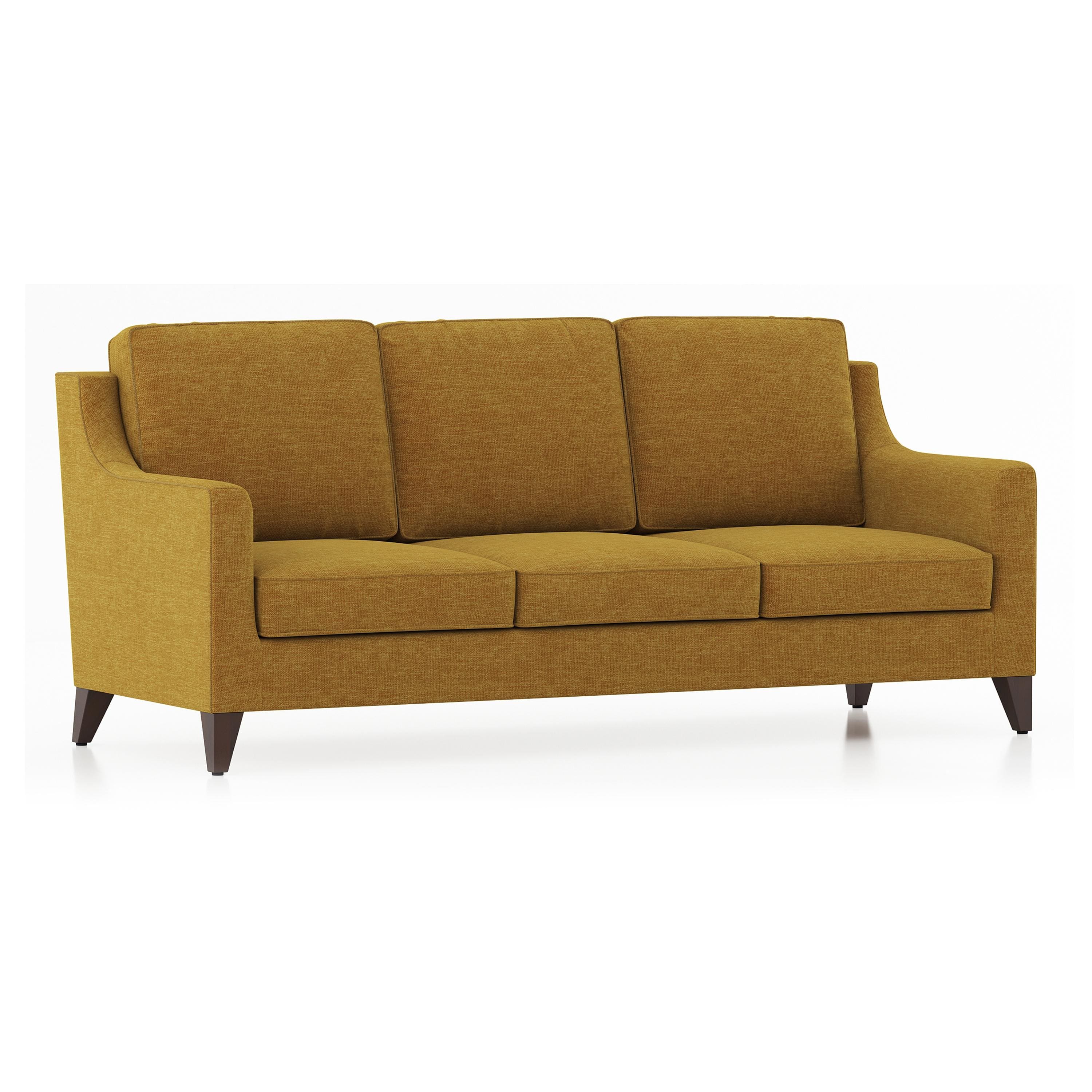 Abbey Sofa (Colour : Ochre, Cushion : Hard, Seating Capacity : 3 Seater)