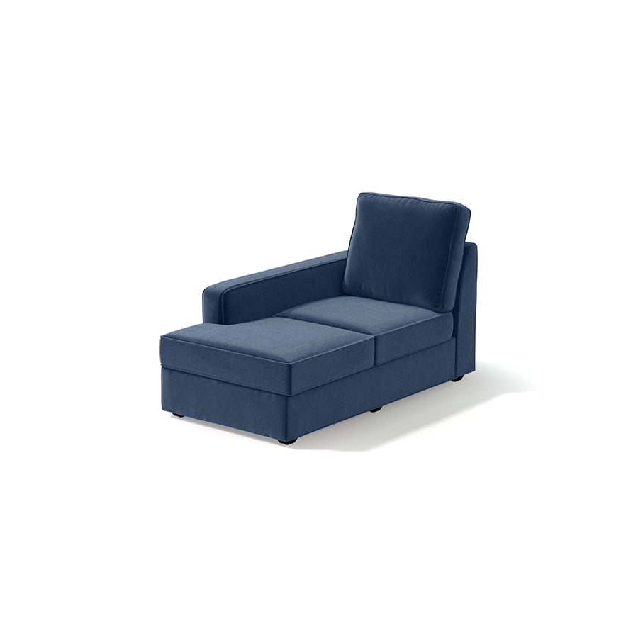 Apollo Compact Sofa (Colour : Lapis Blue, Cushion : Hard, Back Type : High Back, Seating Capacity : Left Aligned 3 Seater + Left Aligned Chaise)