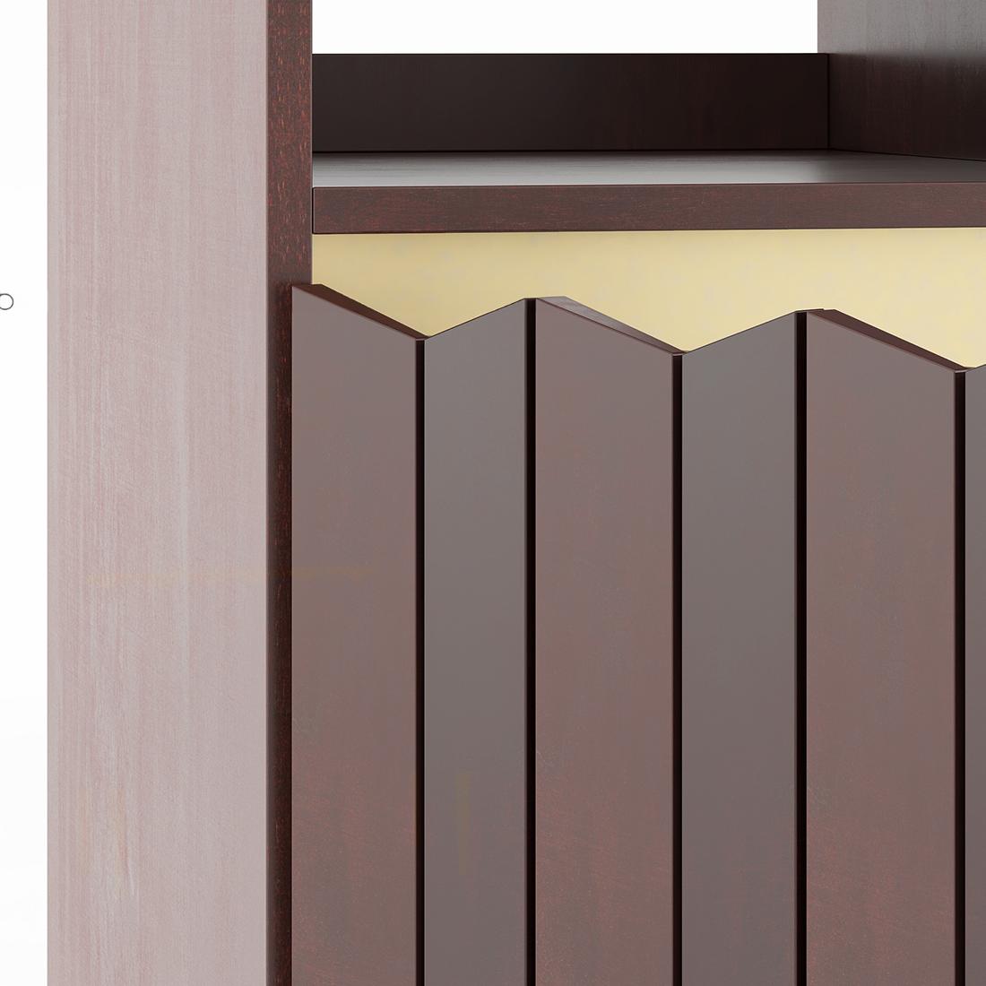 Keoni Solid Wood Bookshelf in Claret Mahogany Finish