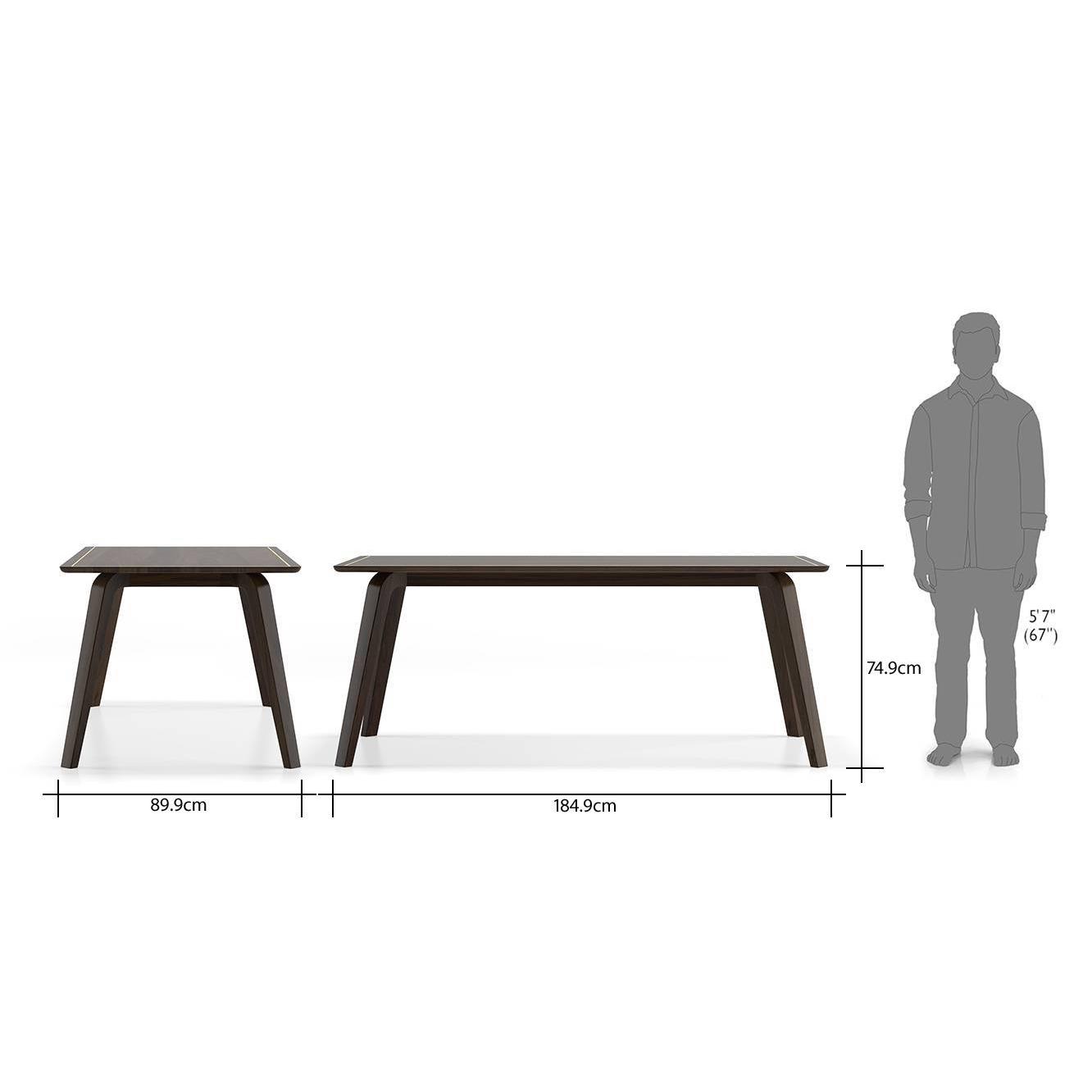 Taarkashi 6 Seater Dining Table In American Walnut Finish
