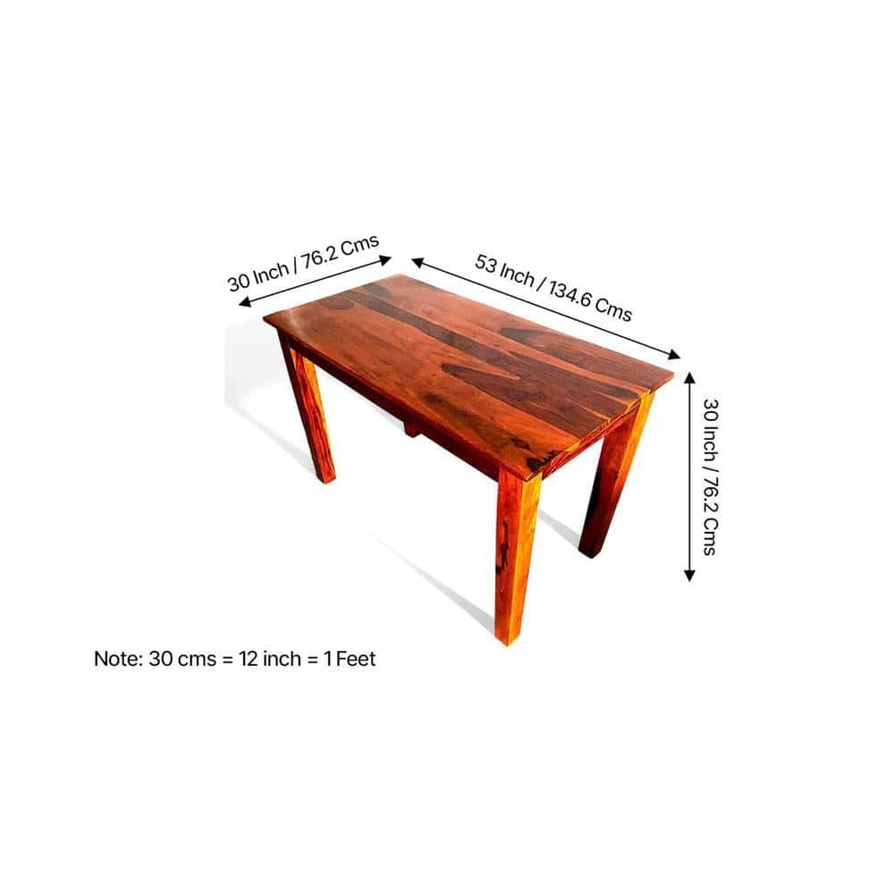 Oakmont Sheesham Wood Accent 4 Seater Dining Table Set