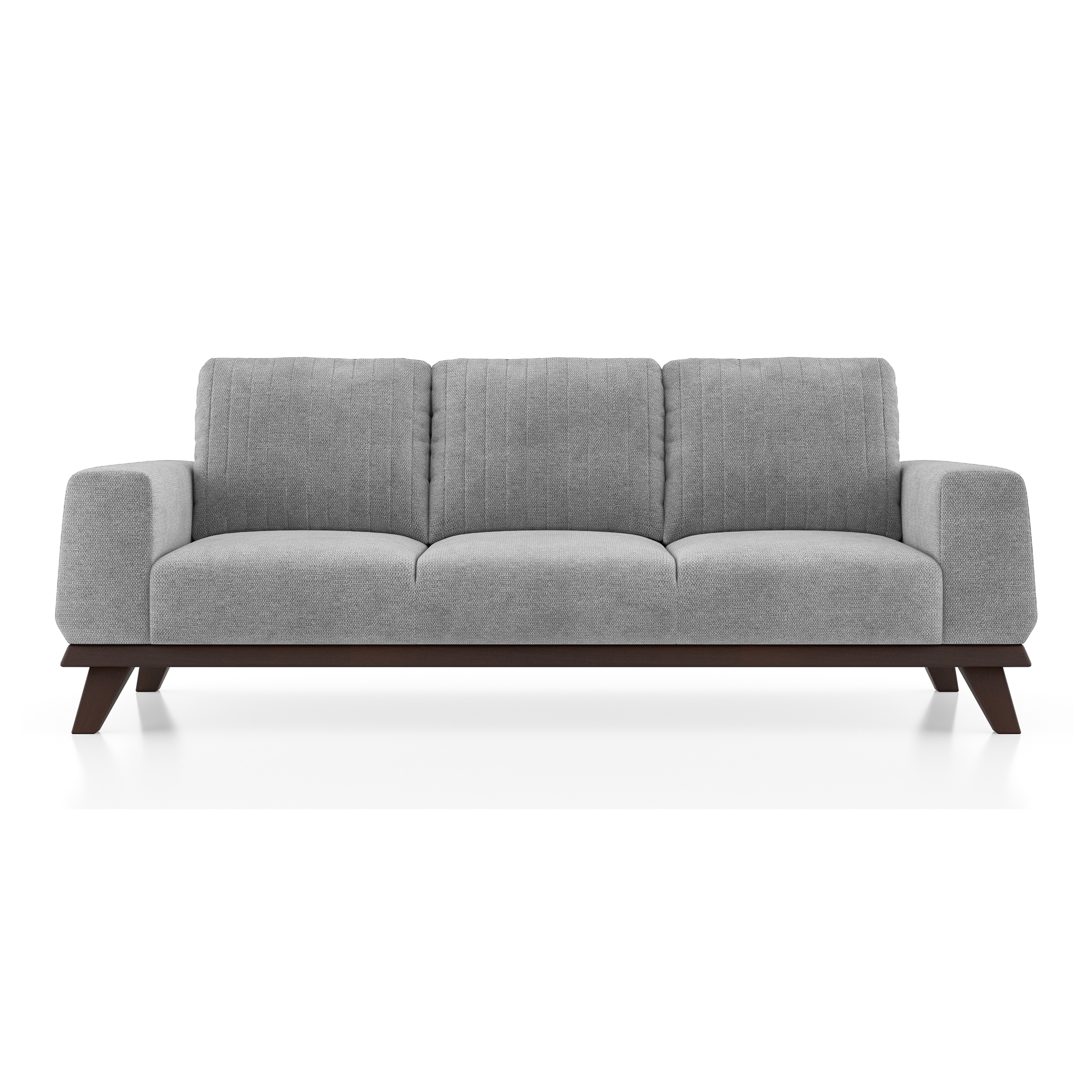 Granada Essential 3 Seater Fabric Sofa in Granite Weave Colour