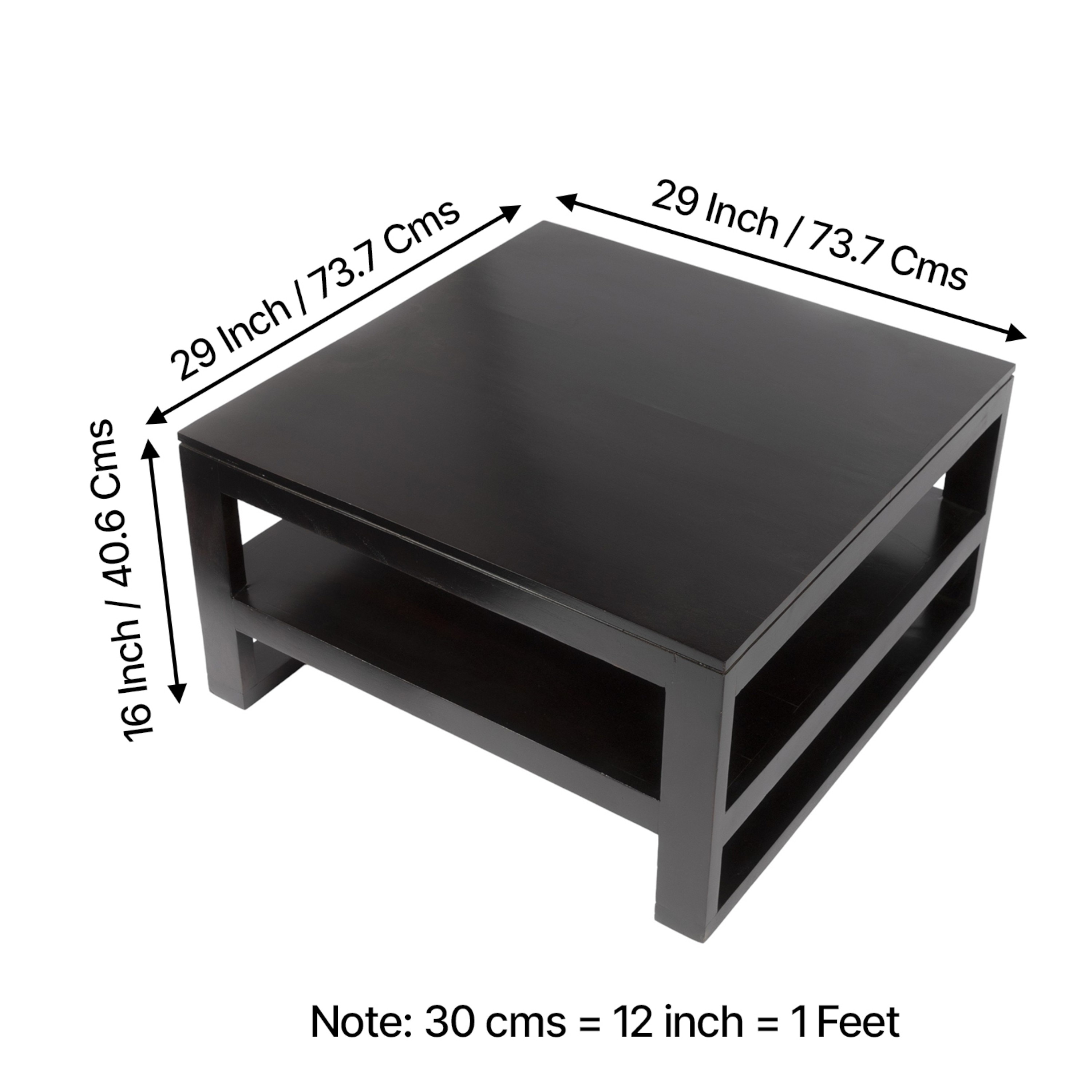 Turin Coffee Table - Dark Walnut Finish