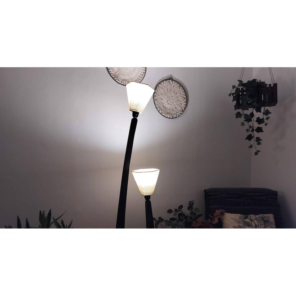 Jasper Beige Jute Floor Lamp with Beige Jute Base