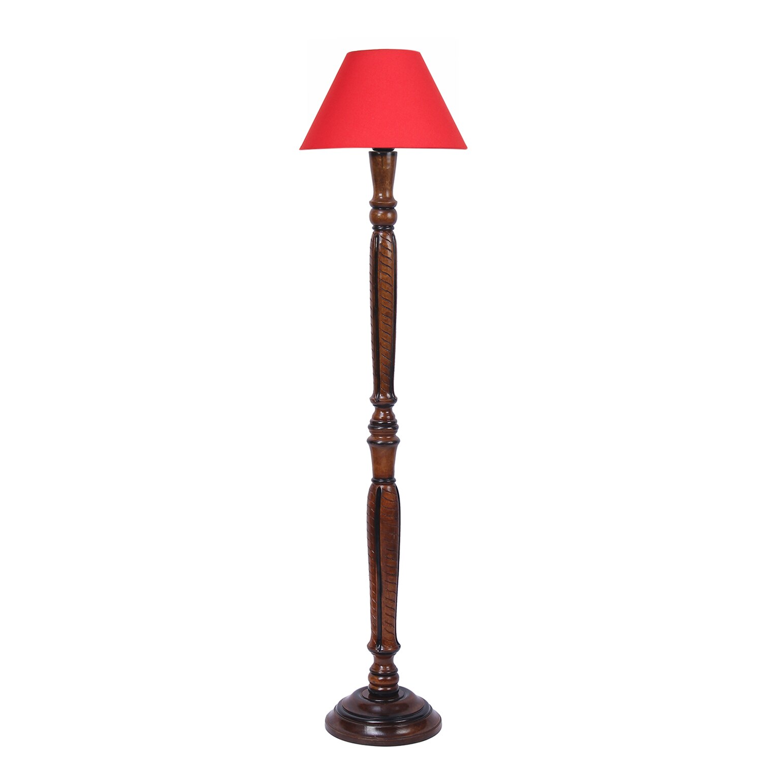 Devansh Wooden Floor Lamp