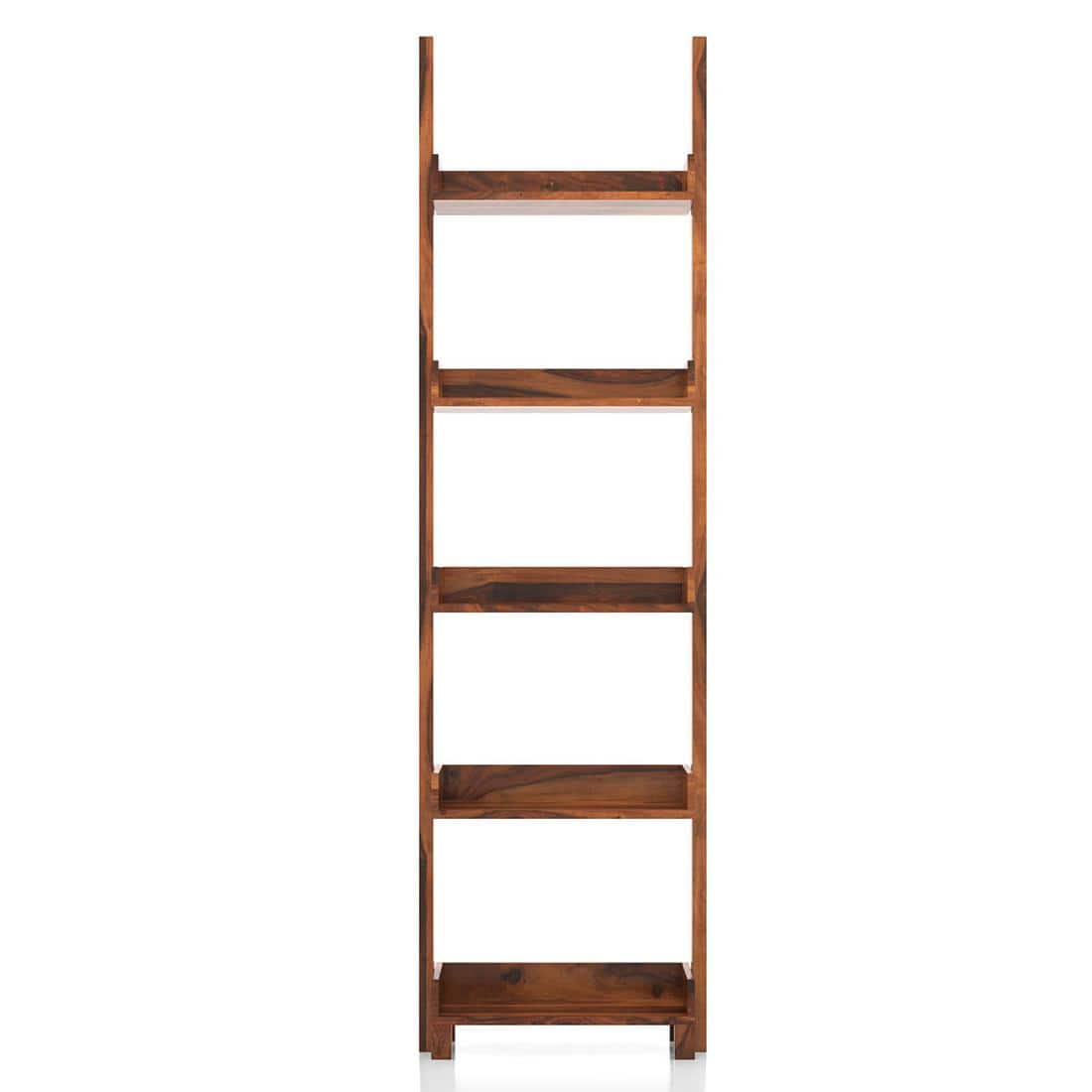 Austen Solid Wood Bookshelf in Teak Finish