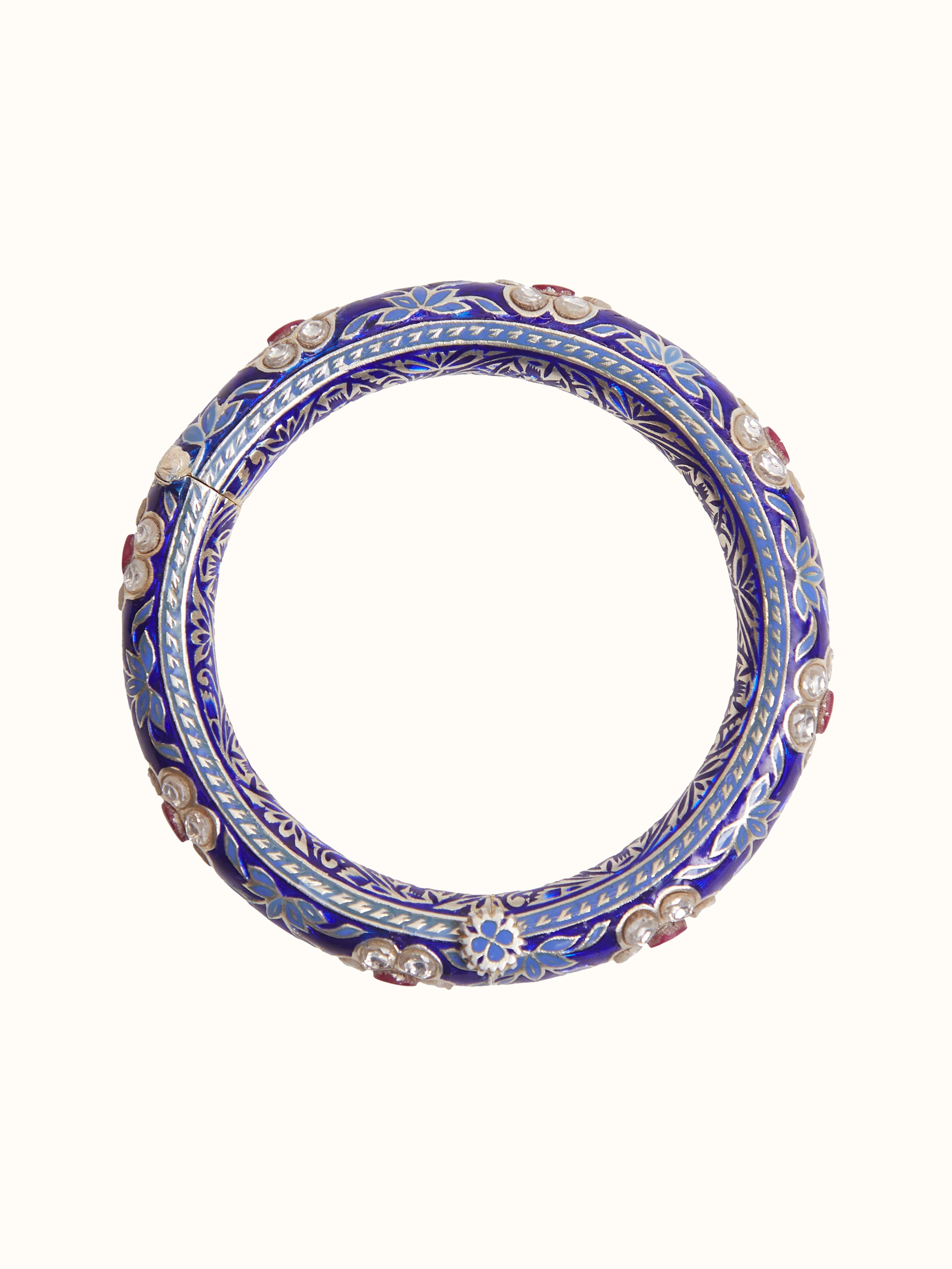 Meenakari Silver Bangle