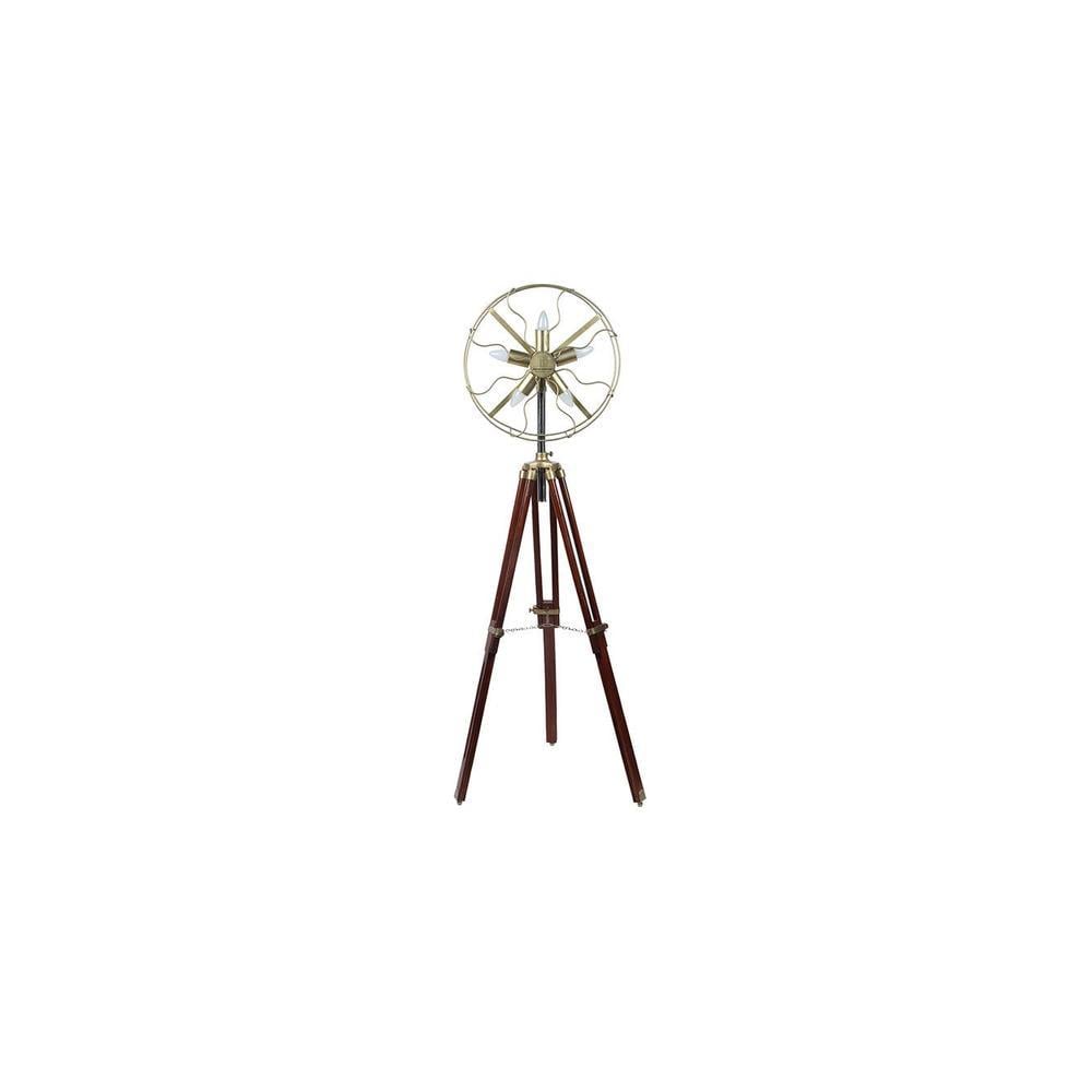 Drago Gold Iron Shade Floor Lamp