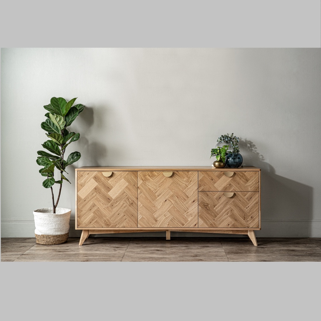 Scandinavian Loftus Sideboard Natural Wood Finish - Nestnordic