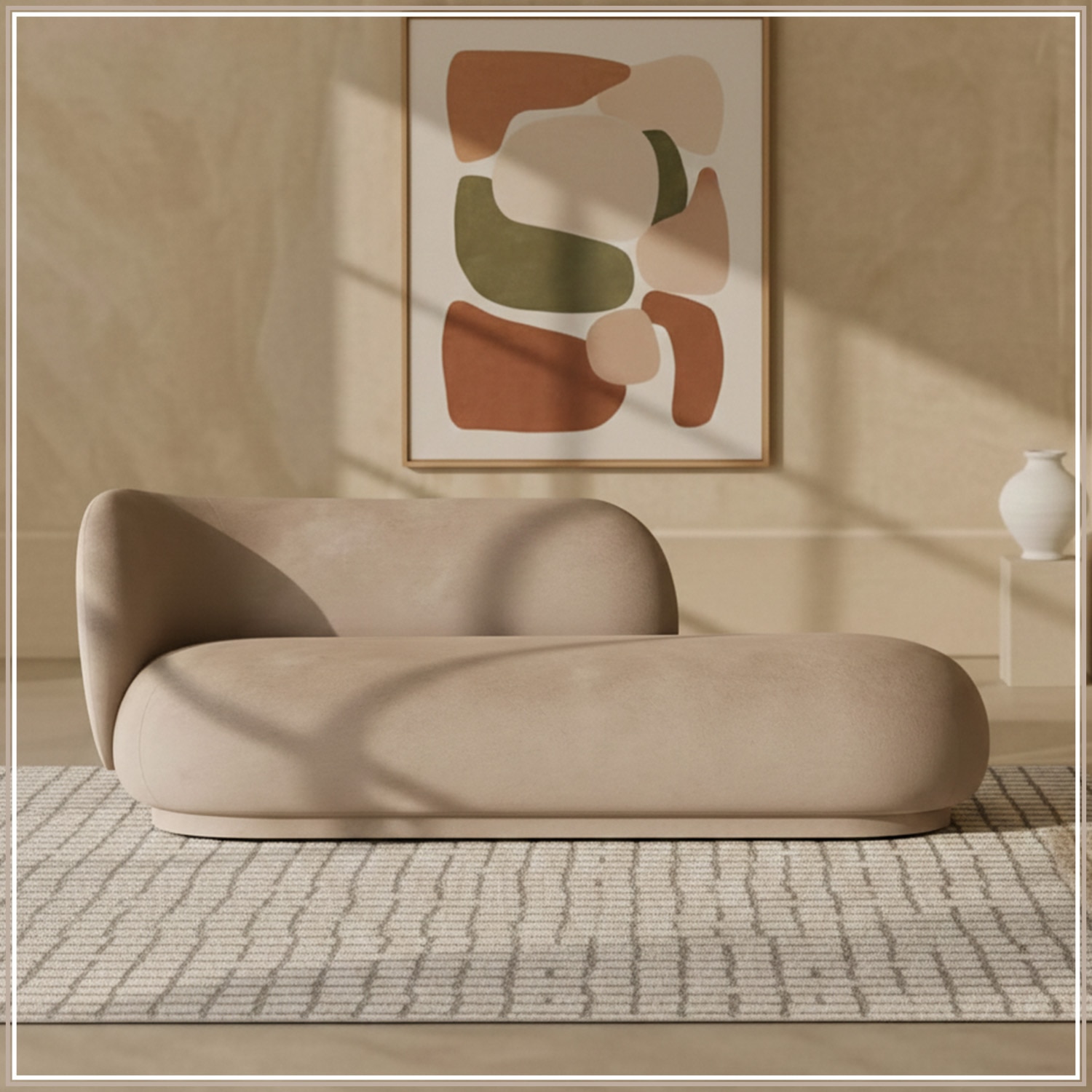 Eliteelegance Wood 2 Seater With Upholstery Non Storage Sofa In Beige Colour - Nestroots