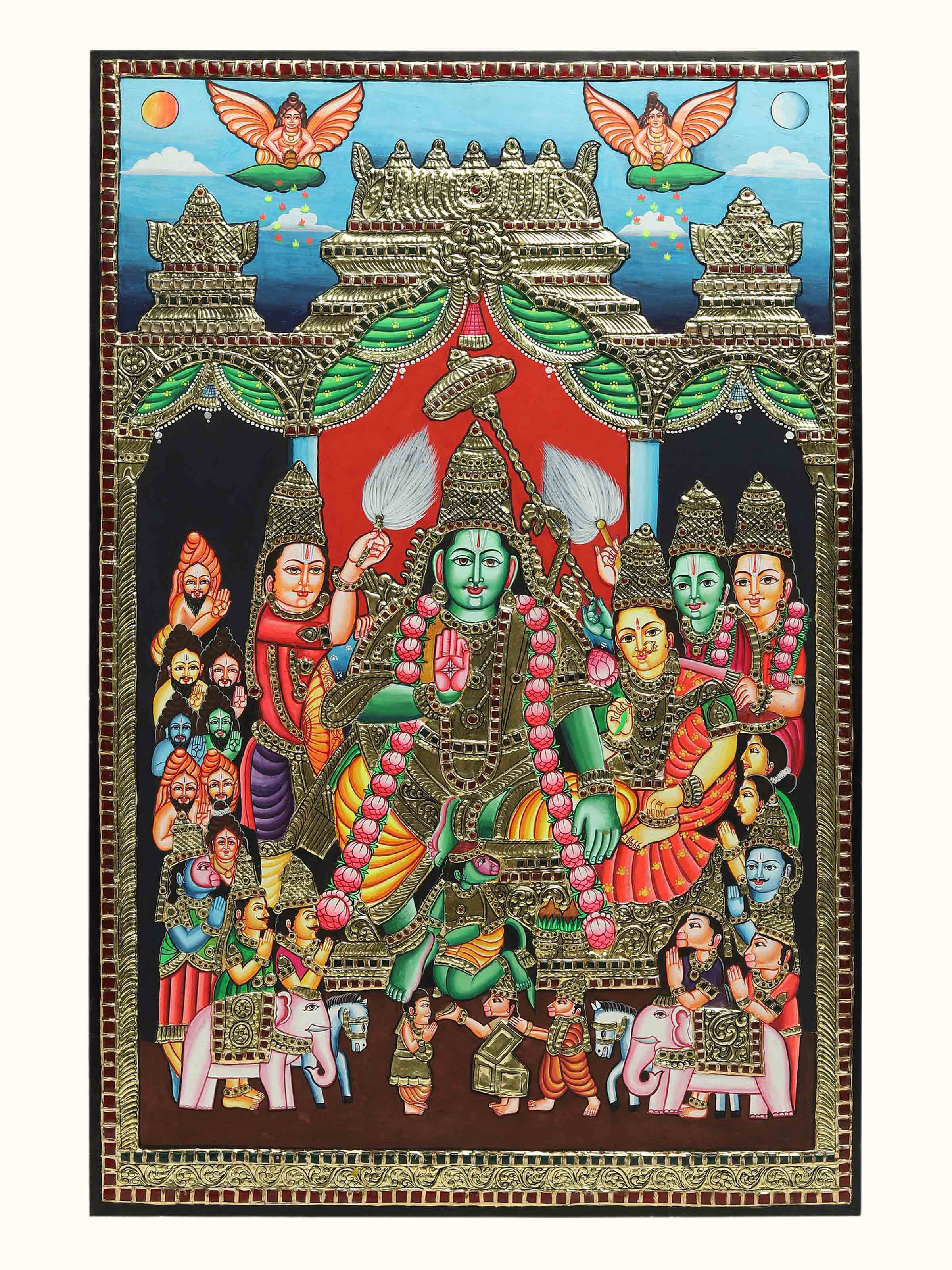 Sri Rama Pattabhishekam Thanjavur Painting