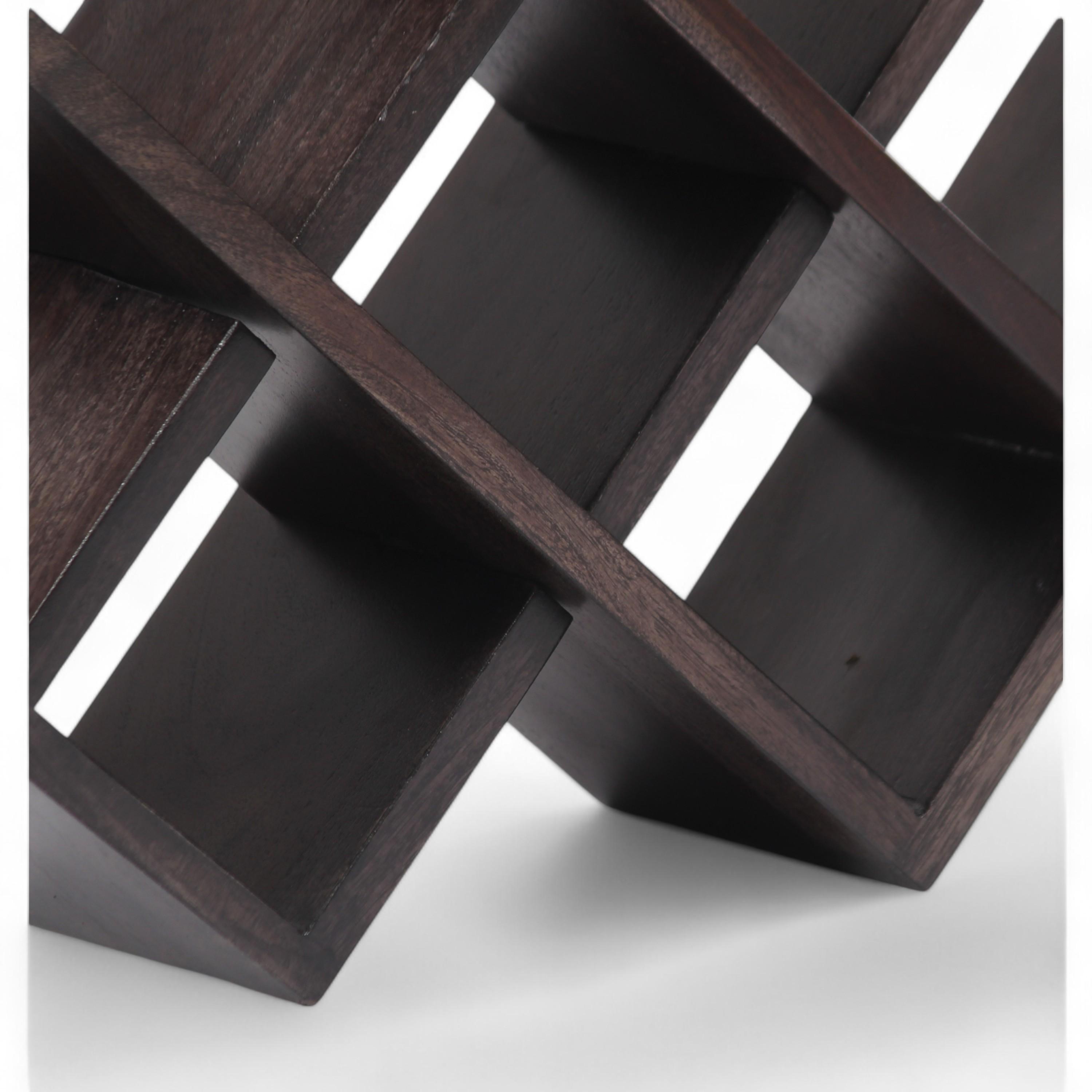 Kassel Sheesham Wood Wine Rack for 8 Bottles in Mahogany Finish