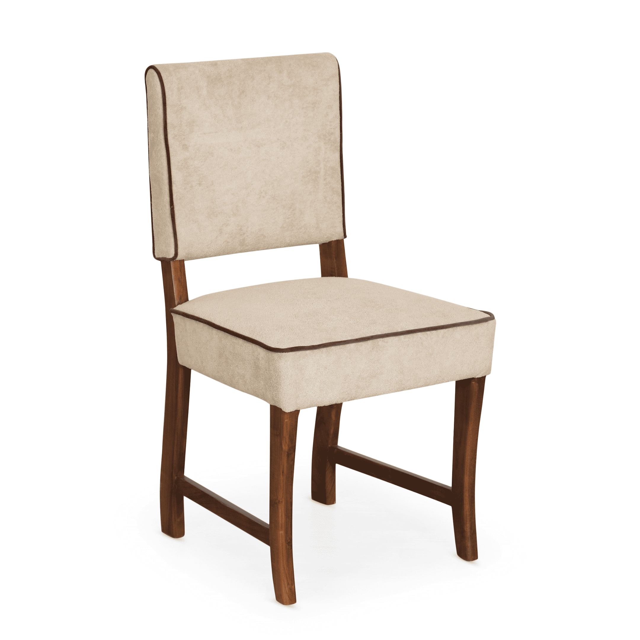 Globally Indian Sheesham Wood 8 Seater Dining Set With Upholstered Chairs Back And Seat In Beige Color