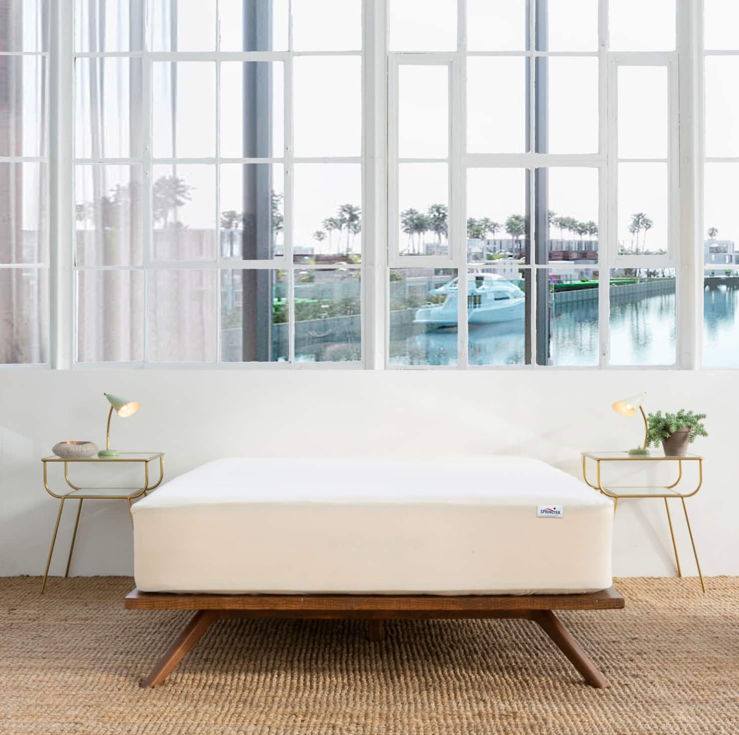 Springtek Organic Waterproof Mattress Protector with Elastic Strap 72x36 in