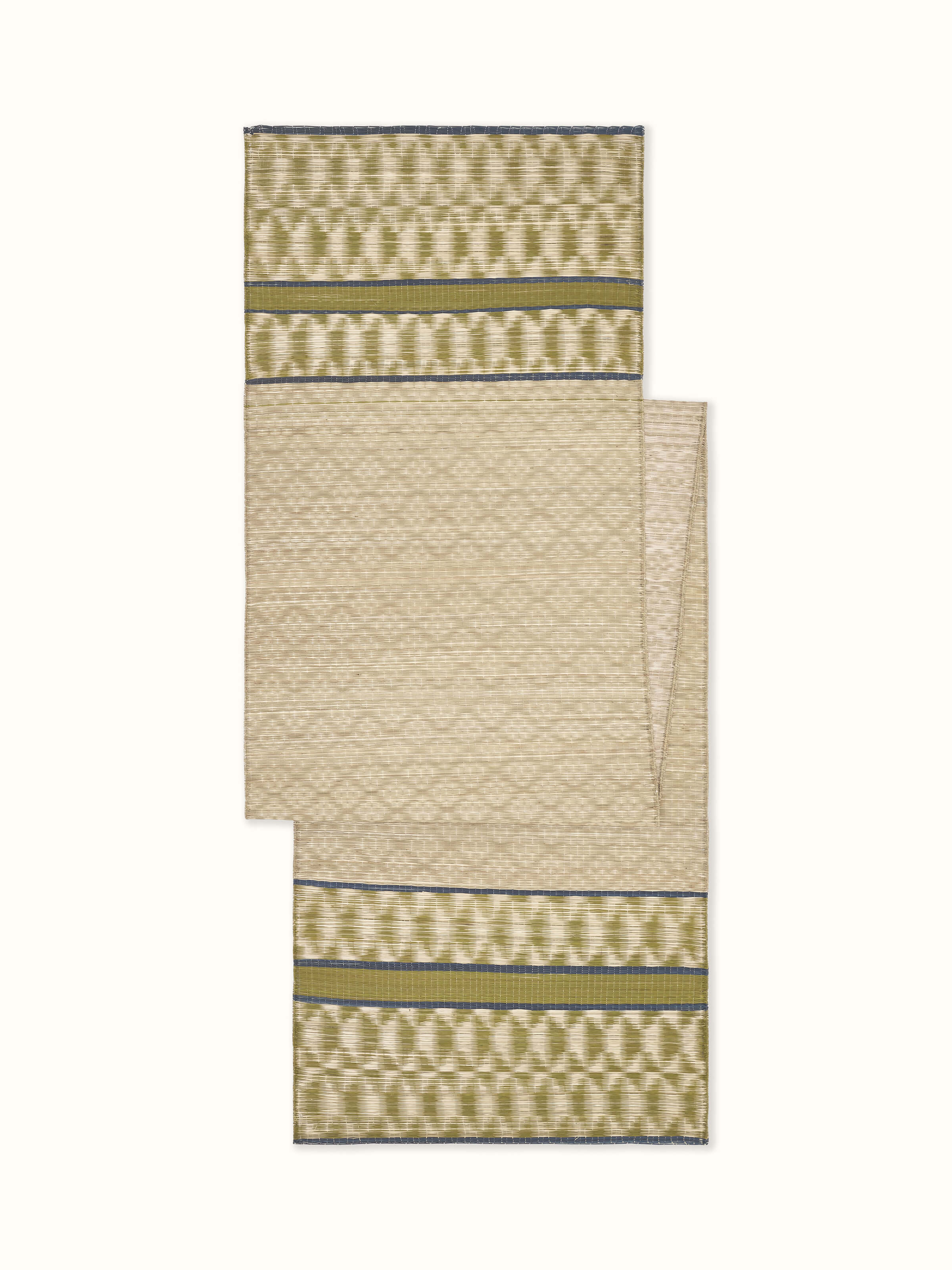 Madurkathi green geo table runner – Swadesh