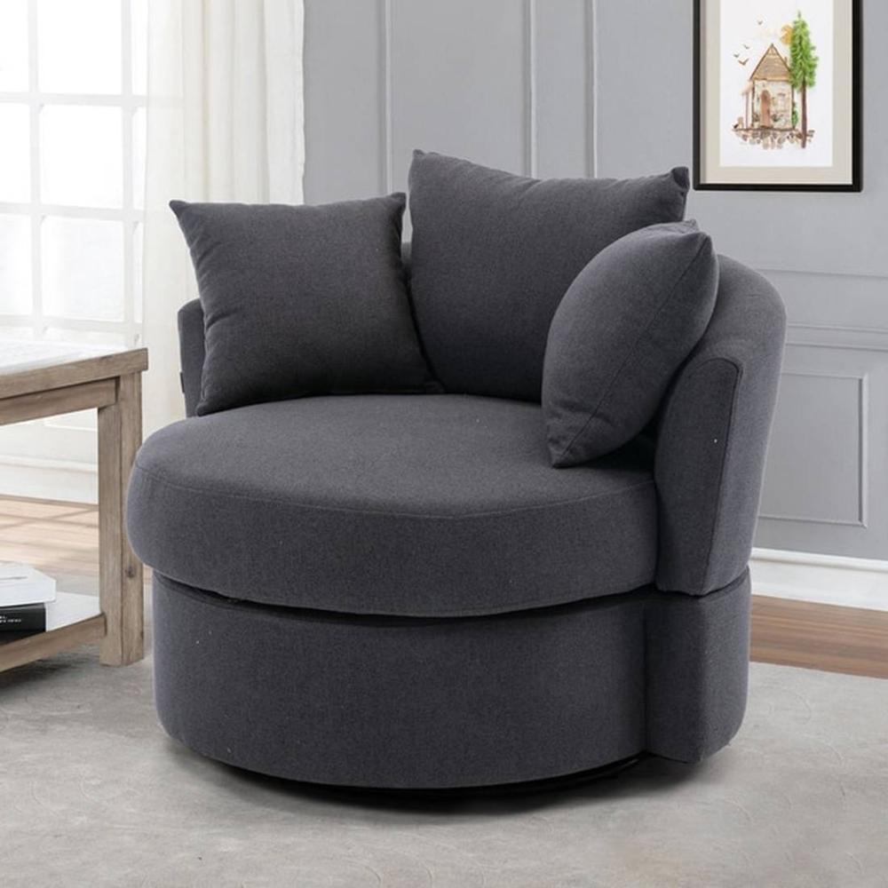 Cloro Velvet Accent Chair in Dark Grey Colour