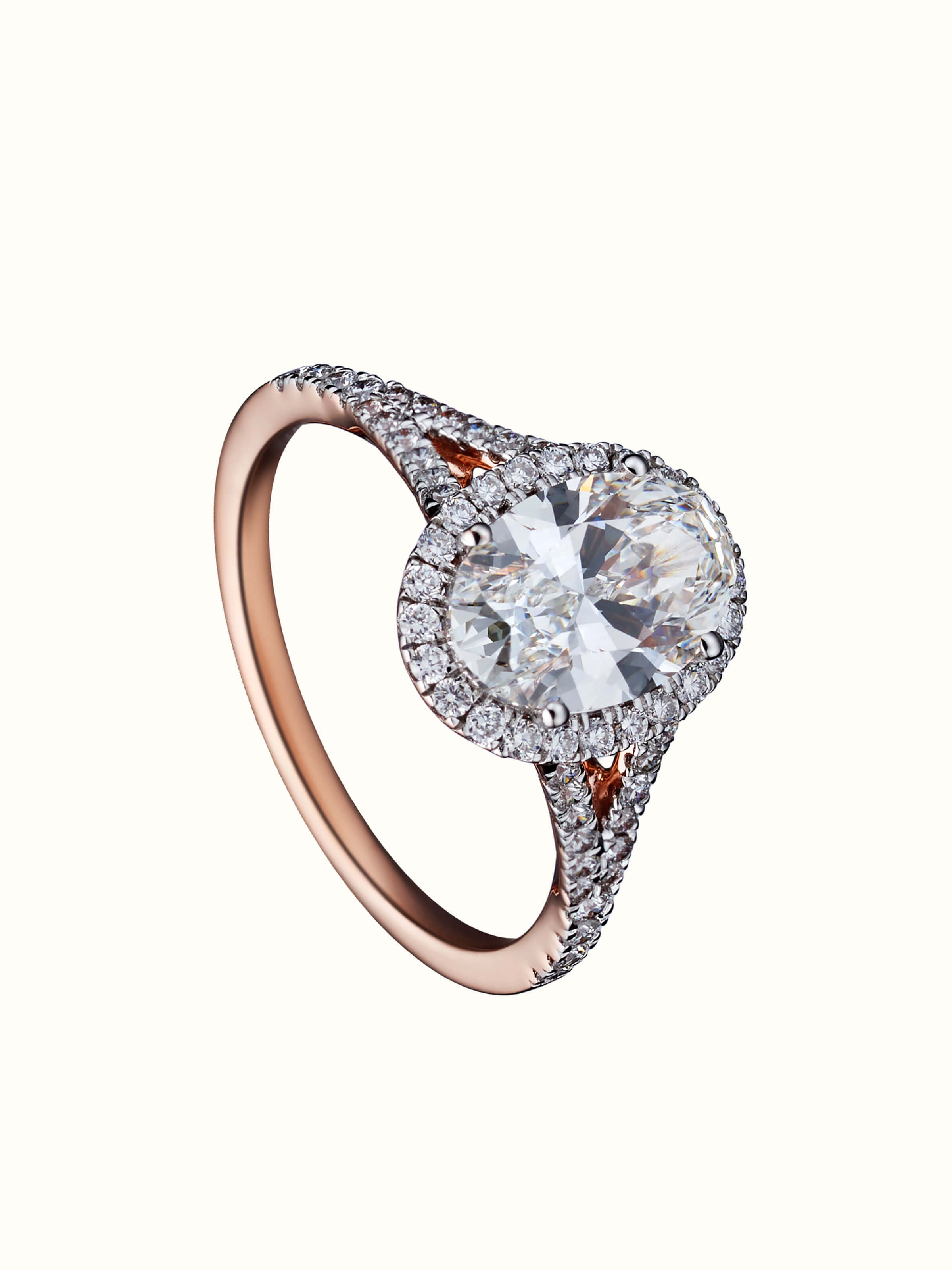 front view of open setting 14 karat gold ring with minimalist design