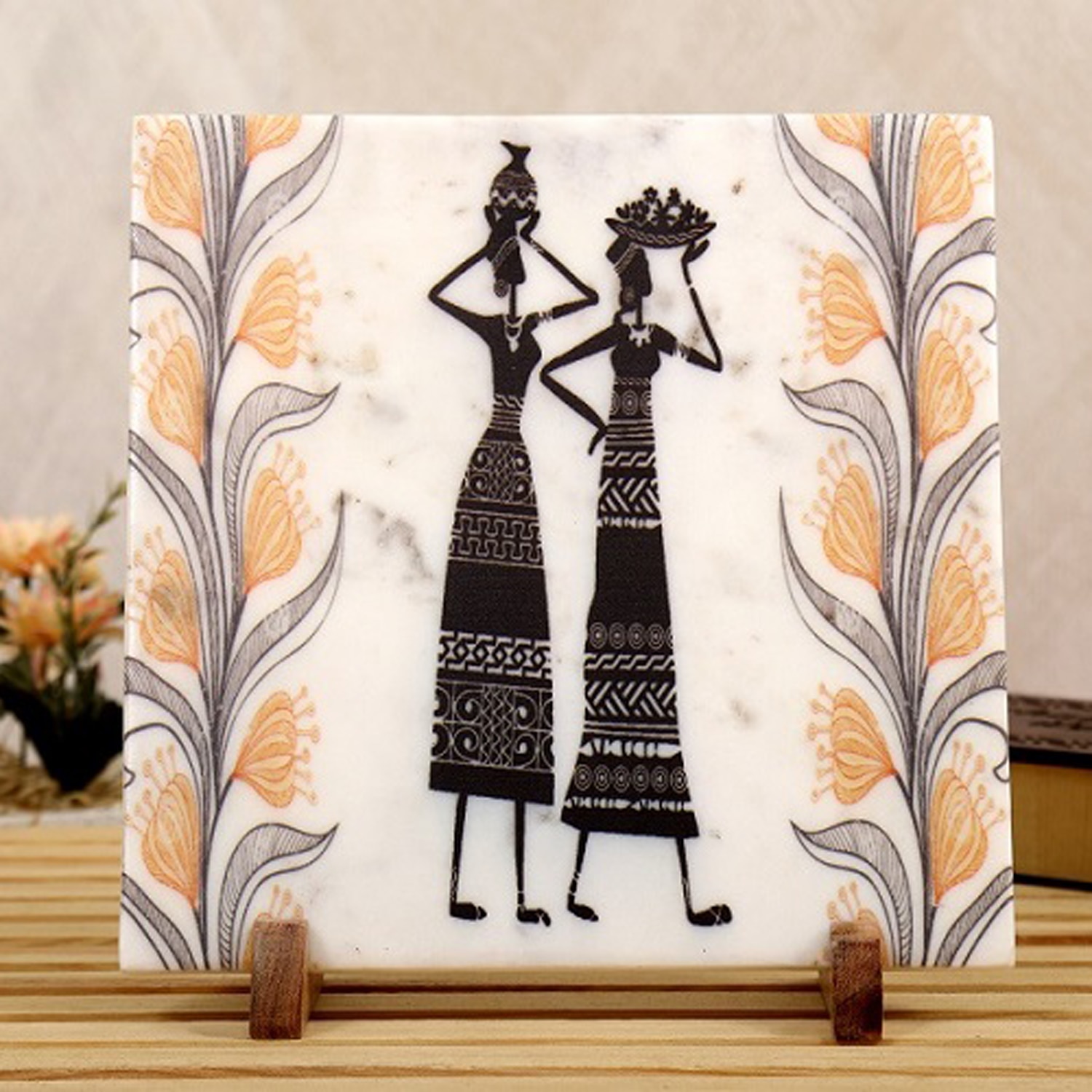 FOLK VIBES  Marble Showpiece - Posh N Plush