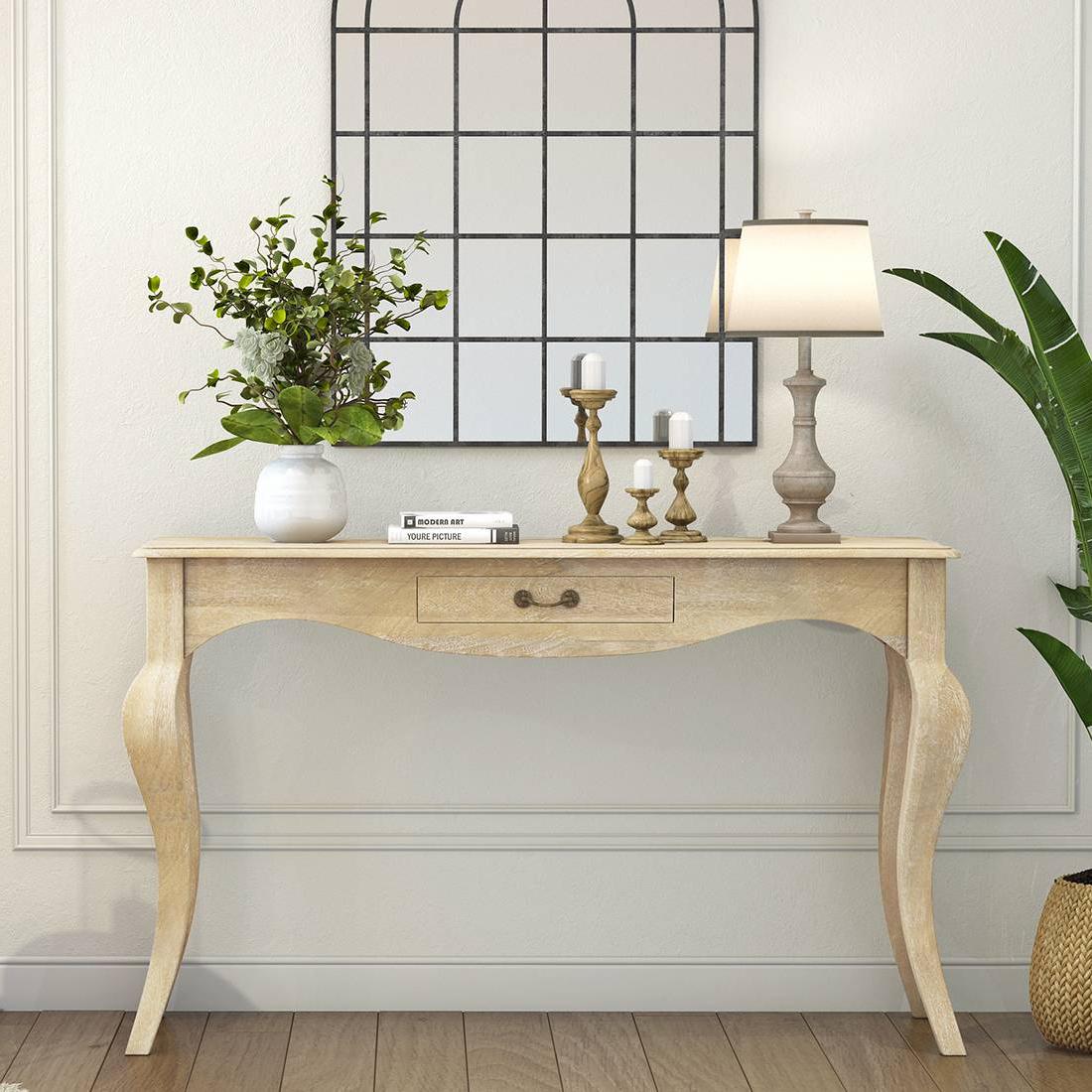 Helena Solid Wood Console Table in Finish