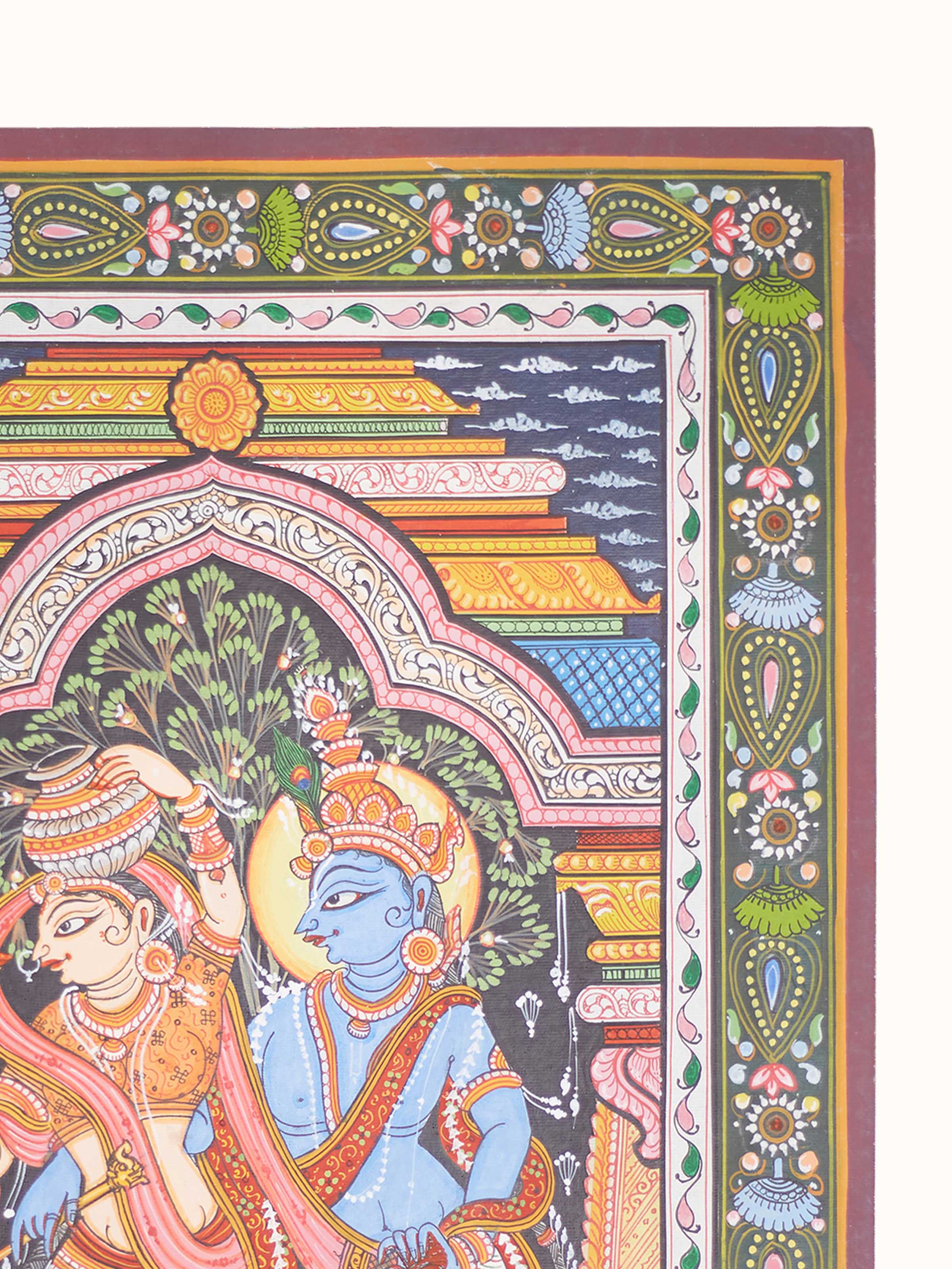 Radha Krishna Patachitra Painting