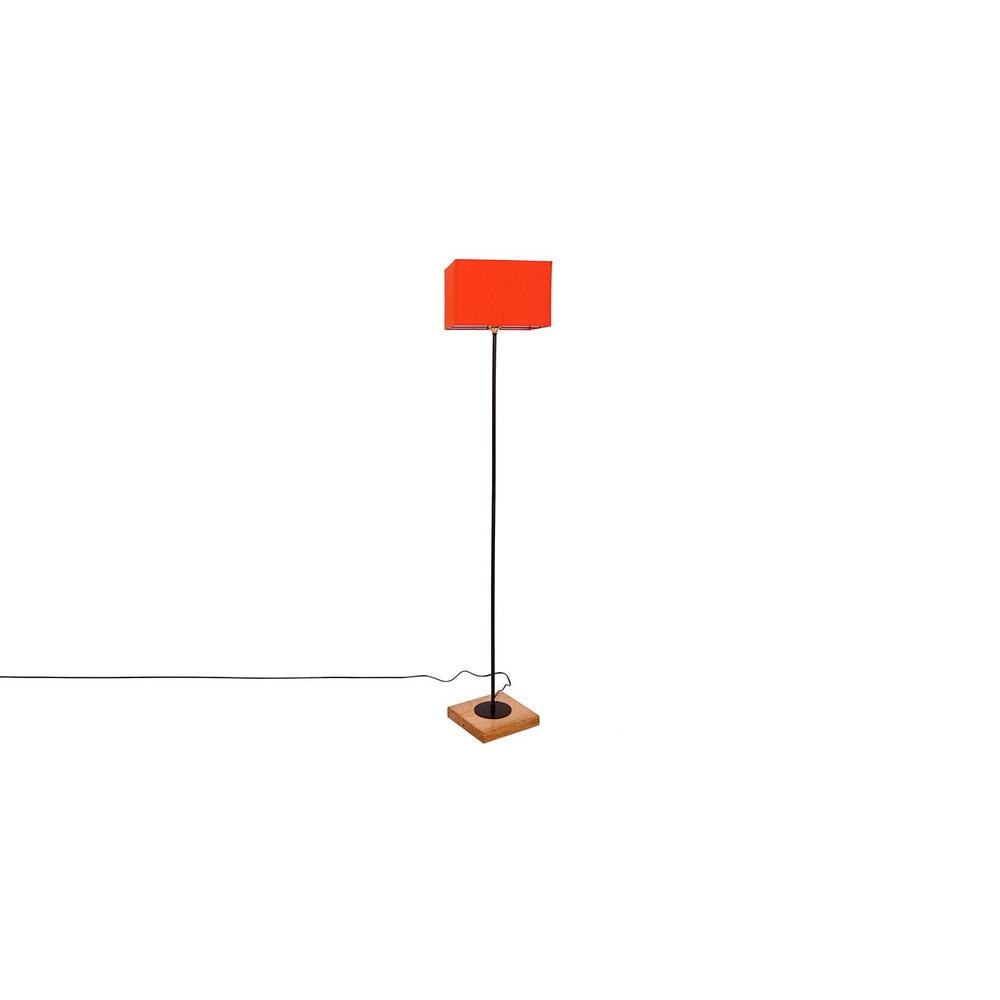 Drake Orange Cotton Shade Floor Lamp
