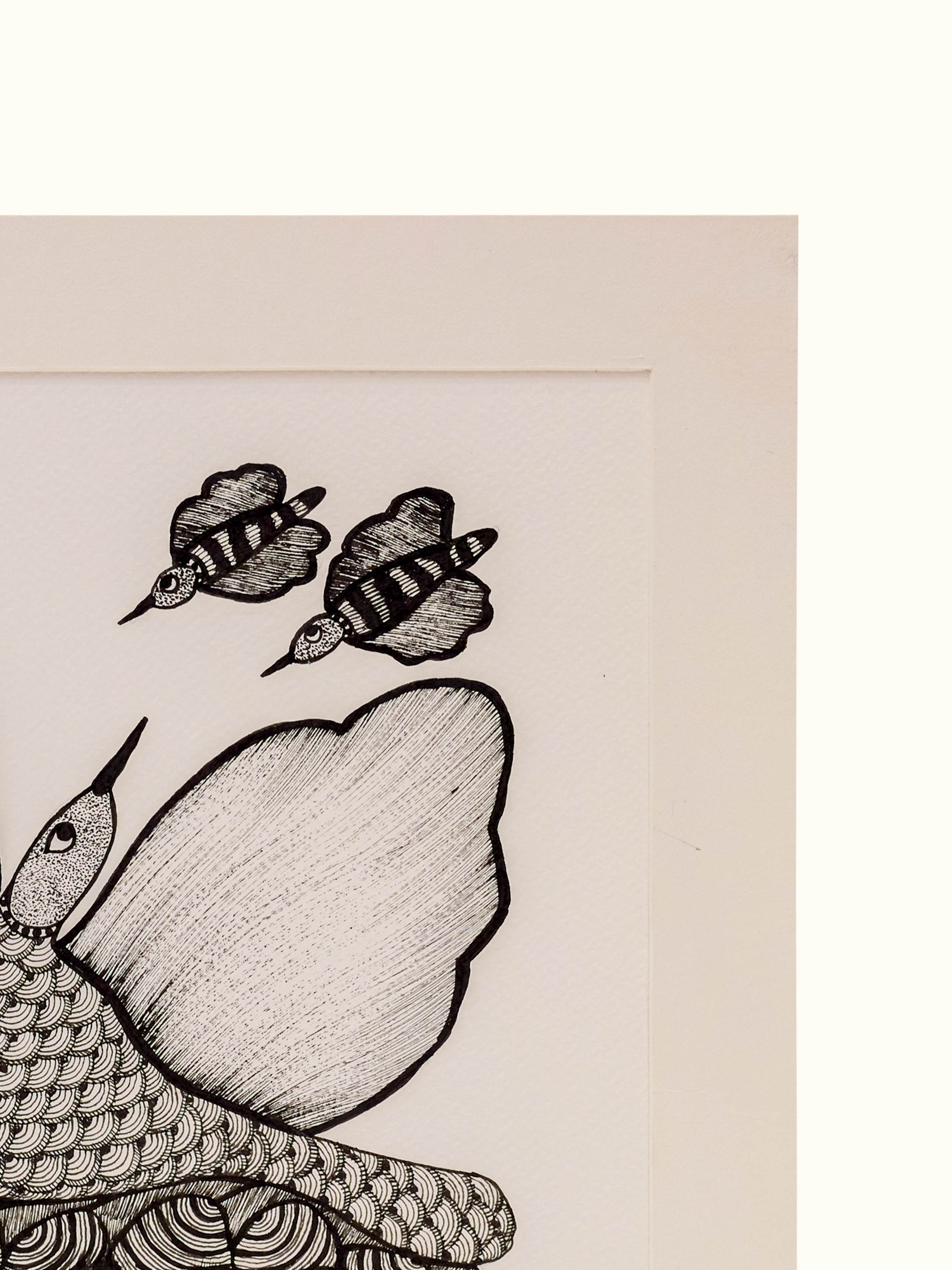 The Guiding Nest Gond Painting
