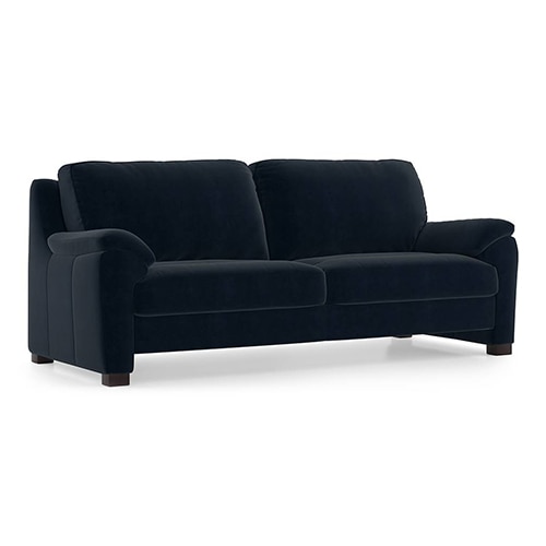 Farina Sofa Set (Colour: Sea Port Blue Velvet, Seater: 3+1+1)