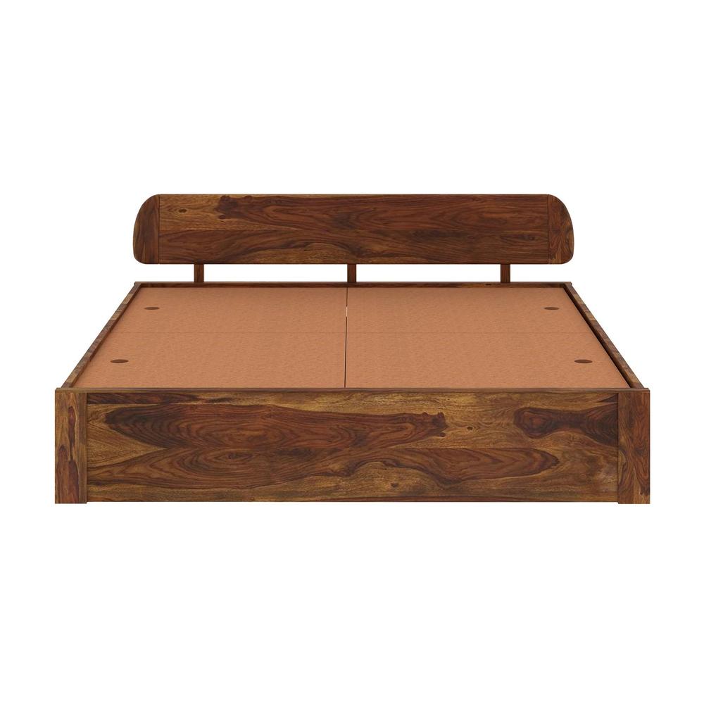 Sleigh Solid Wood King Size Storage Bed