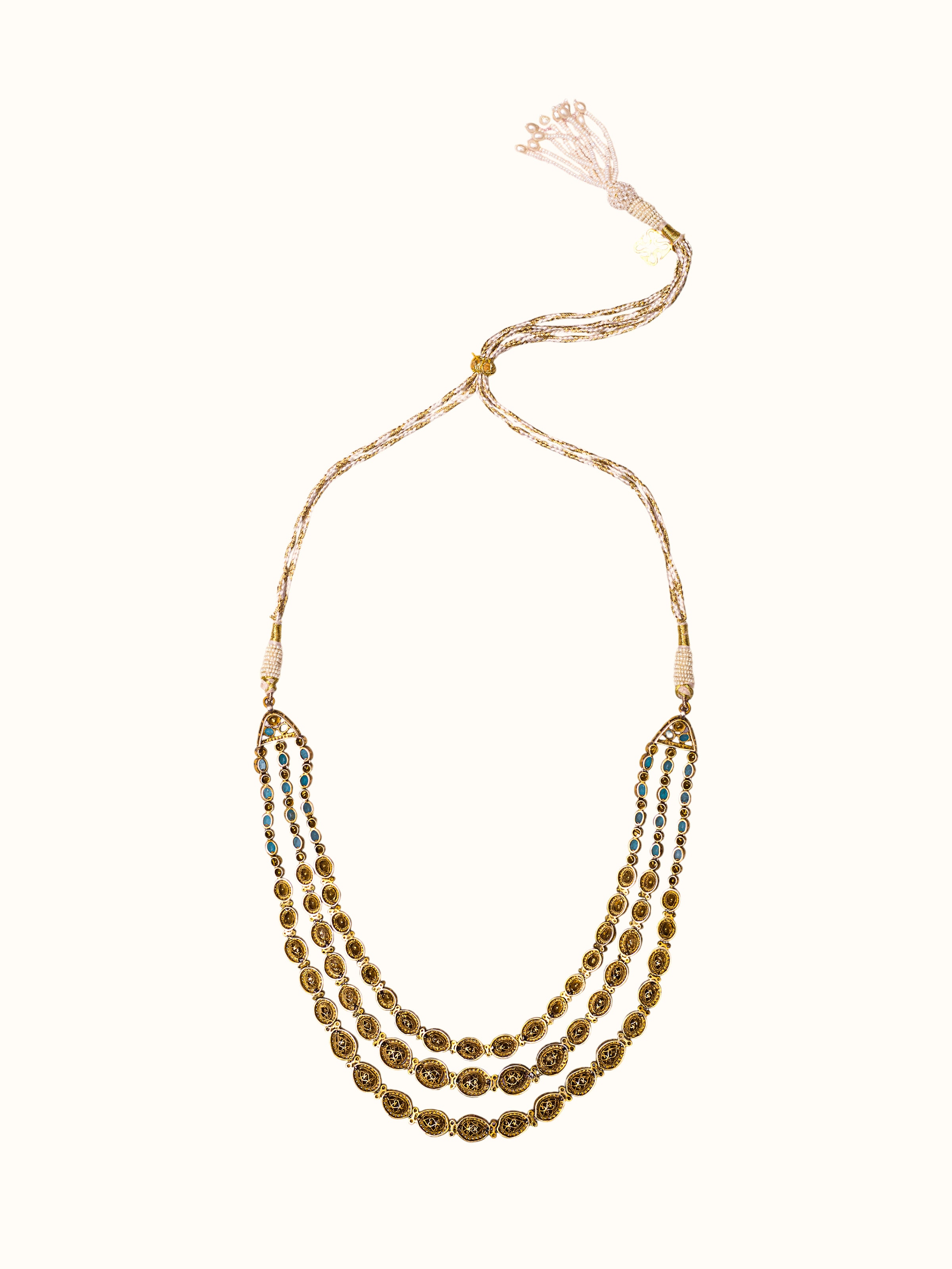 Back view of Silver Smithing Long Necklace