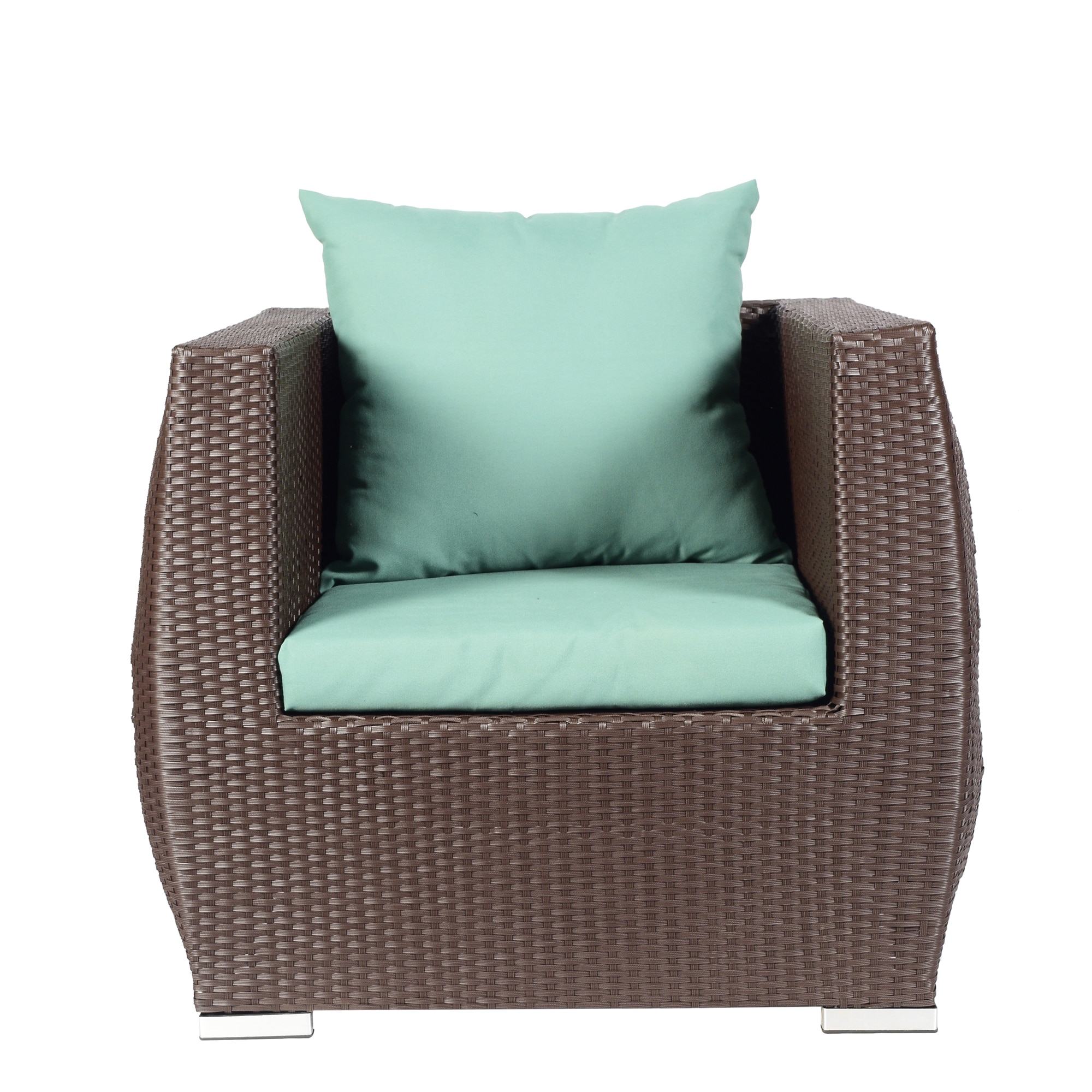 Nantes 3+1+1 Seater Wicker Sofa Set in Brown Colour