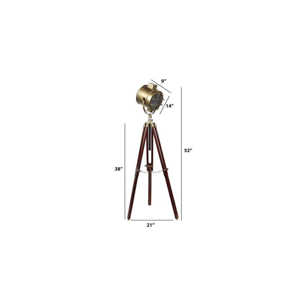 Aubrianne Gold Aluminum Shade Floor Lamp