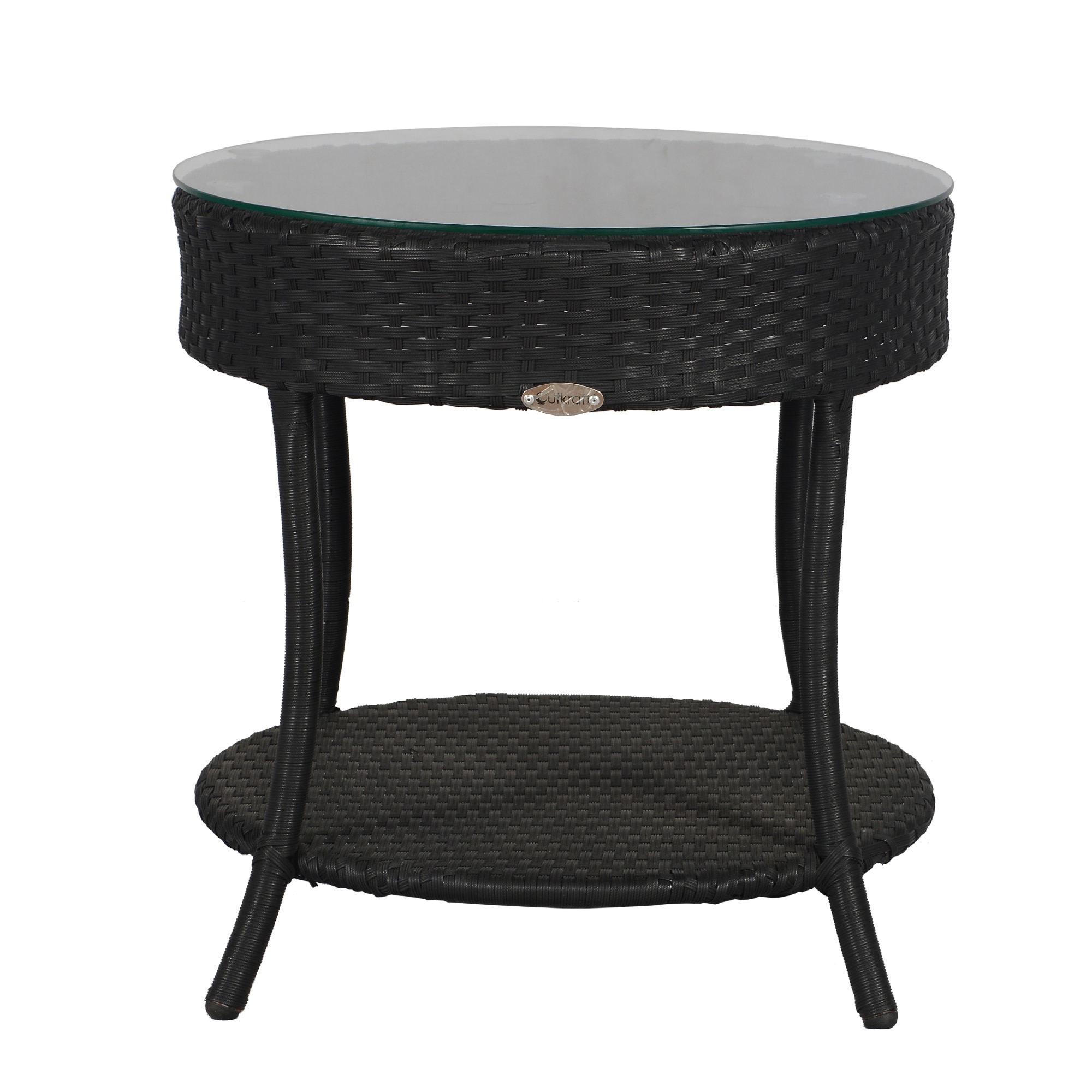 Lismore  Wicker Table And Chair Set In Black Finish