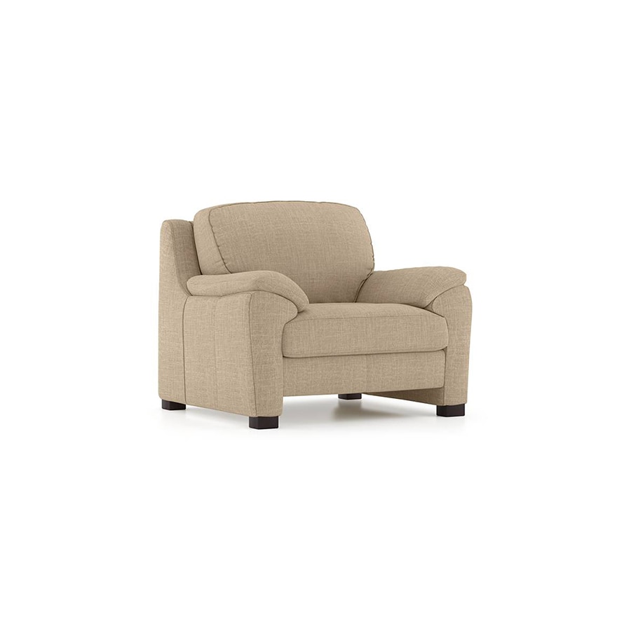 Farina Luxe 1 Seater Fabric Sofa in Sandshell Beige Colour