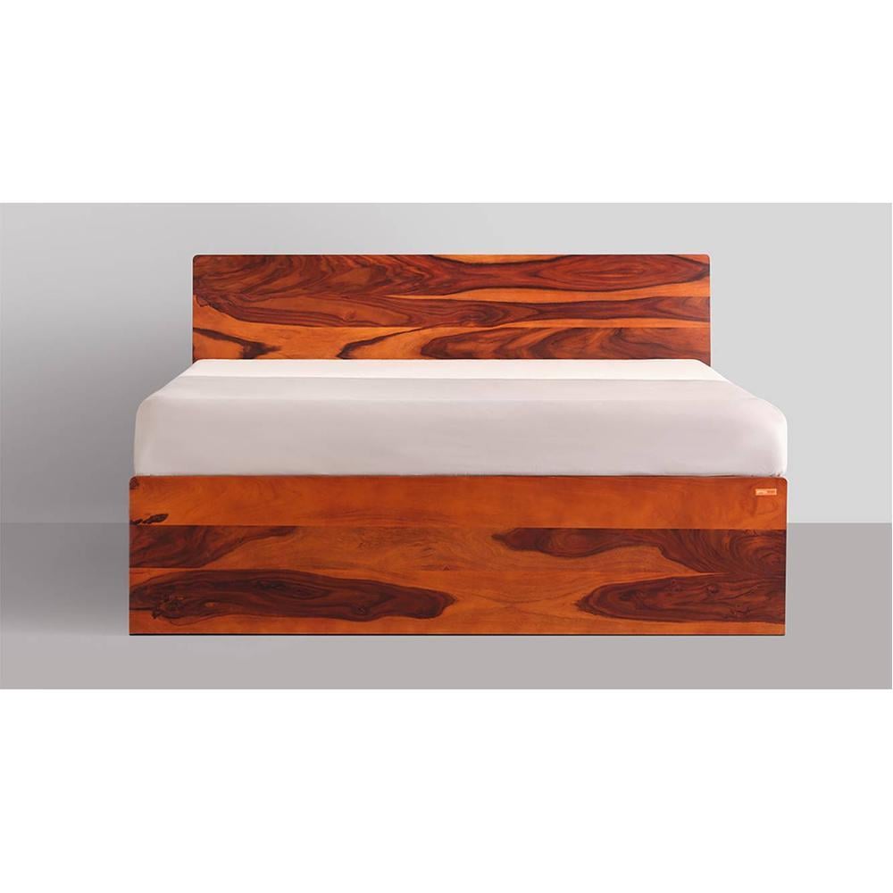 Sleepyhead Bed Gs | Premium Solid Sheesham Wood Queen Size Bed With Box Storage (Honey Brown)
