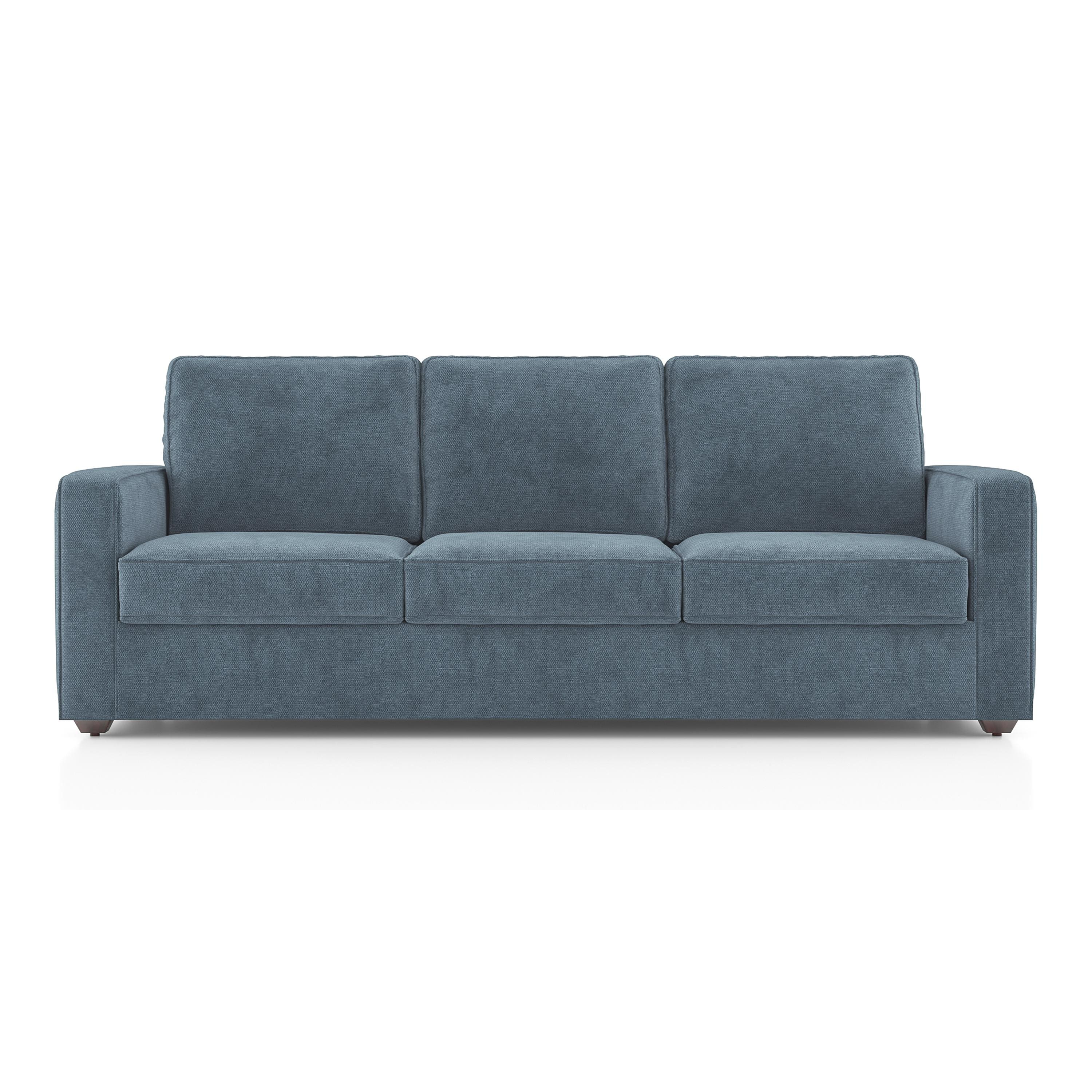 Apollo Compact Fabric Sofa (Colour : Ocean Weave, Seating Capacity : 3 Seater, Cushion Type : Hard, Back Type : Regular Back)