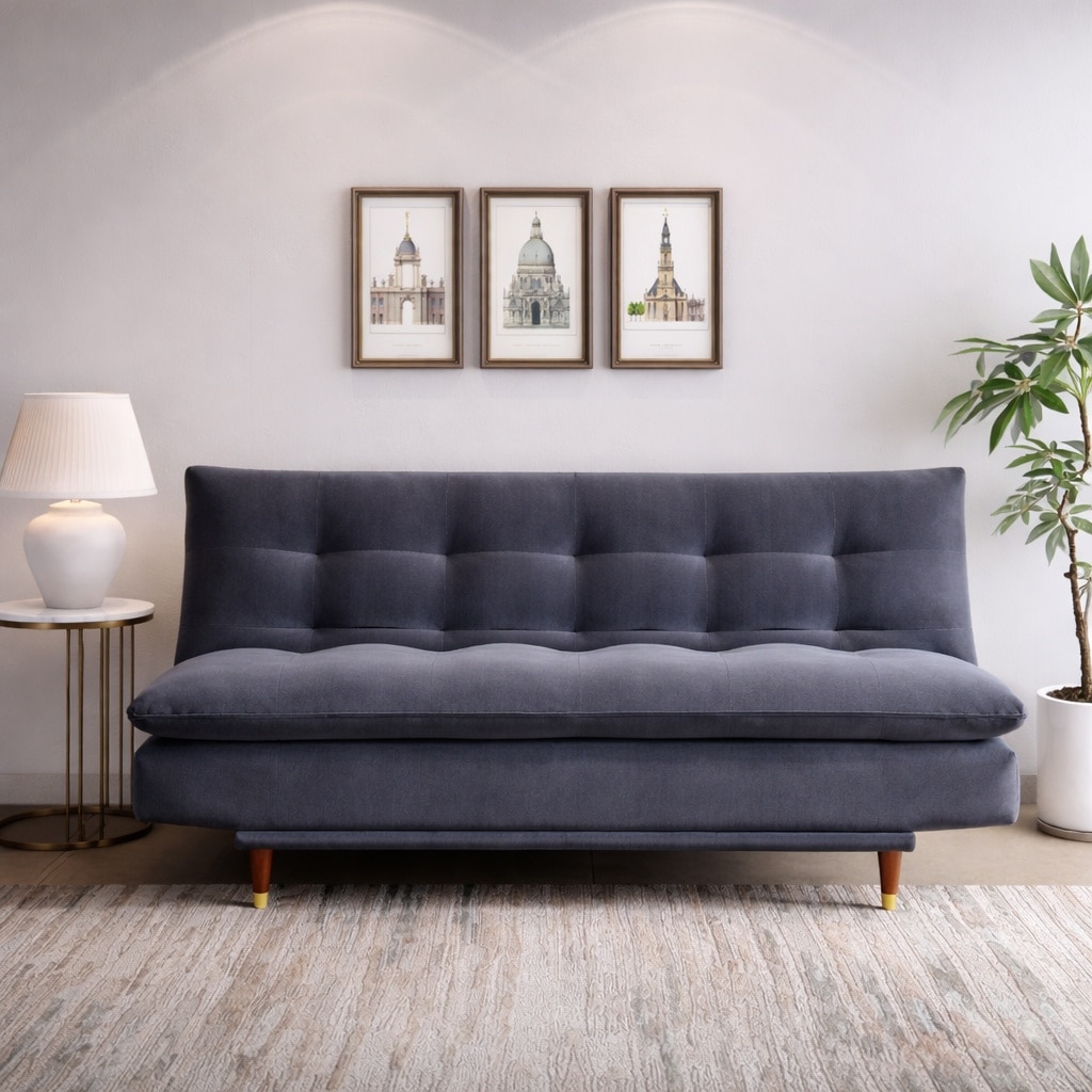 Della 3 Seater Sofa Cum Bed In Grey Colour