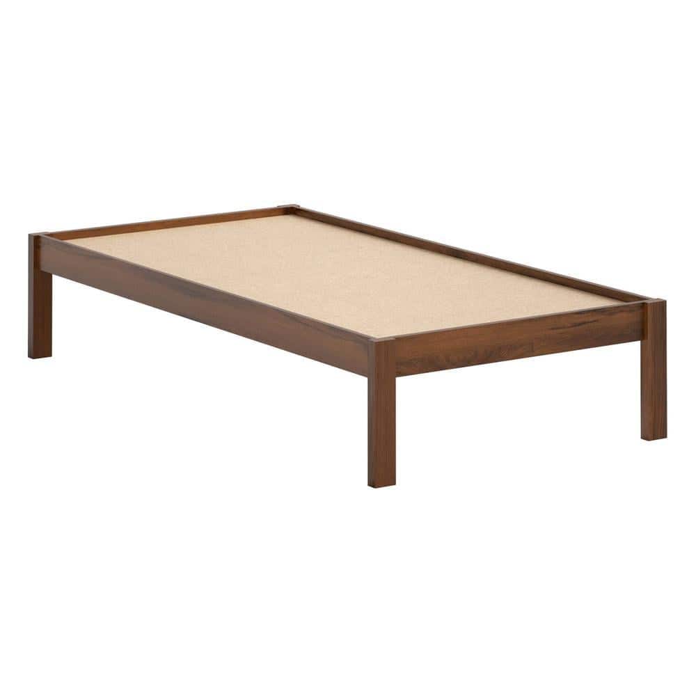 Hudson Solid Wood Single Size Non Storage Bed in Provincial Teak Finish