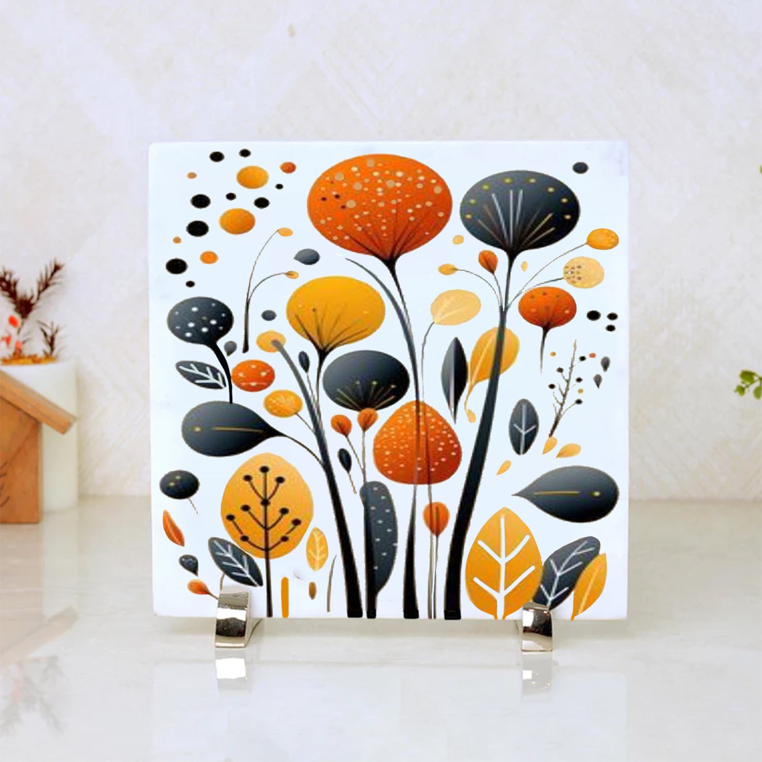 Vibrant Foliage Marble Showpiece - Posh N Plush
