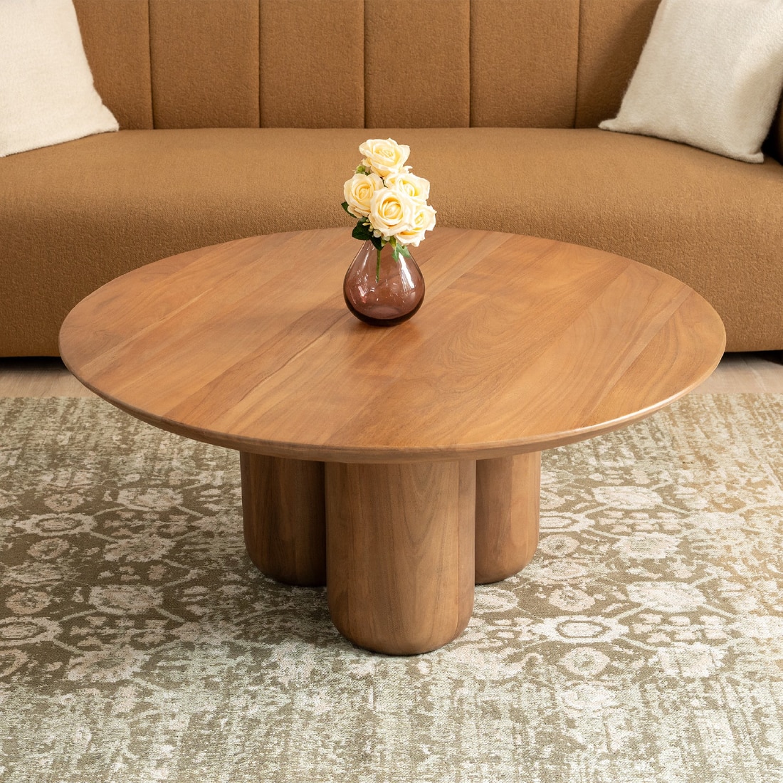 Buda Solid Wood Coffee Table in Brown Colour - Orange Tree