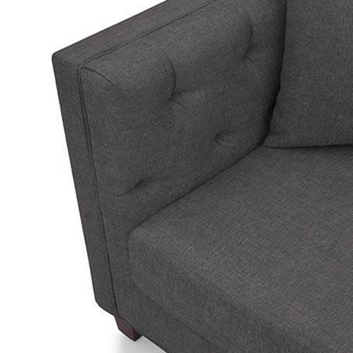 Windsor Essential 2 Seater Fabric Sofa in Steel Colour