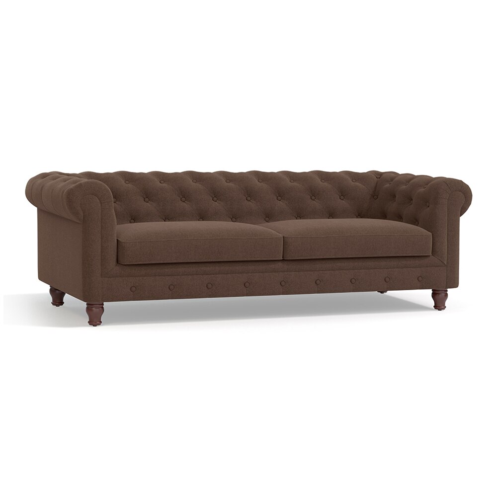 Winchester Essential 3 Seater Fabric Sofa in Daschund Brown Colour