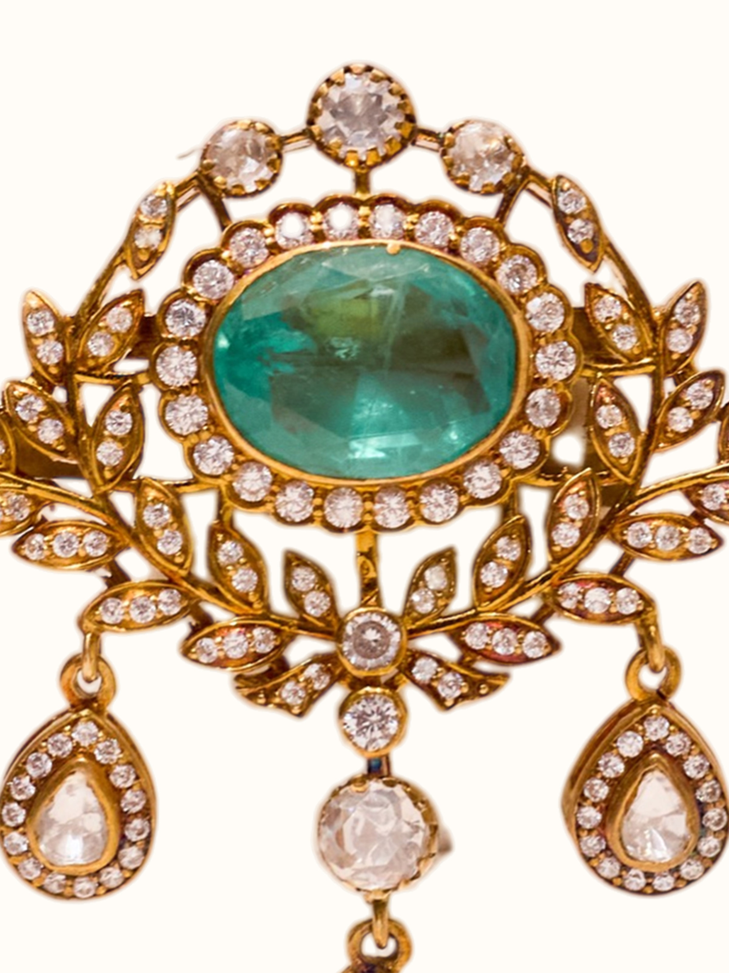 detail view of silver smithing brooch pin pattern