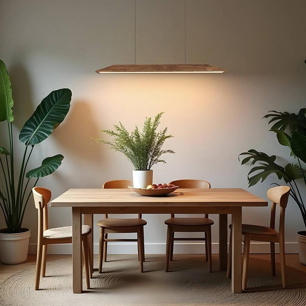 Venus 36 Brown Solid Wood Single Hanging Light