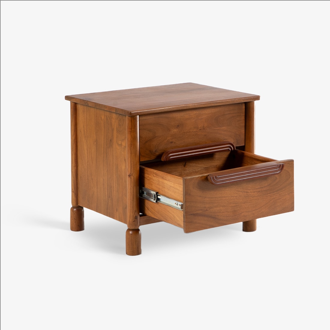 Varnika Bedside Table in Teak Finish