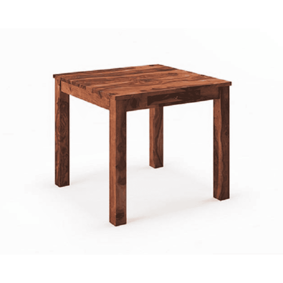 Arabia Solid Wood 4 Seater Storage Dining Table In Teak Finish