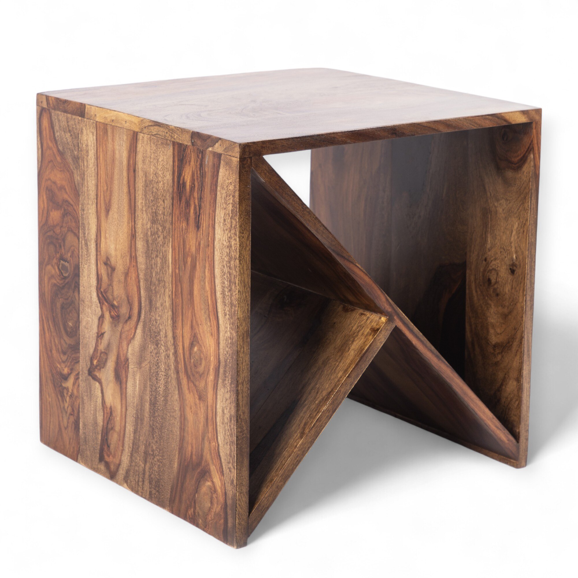 Noah Side Table - Teak Finish