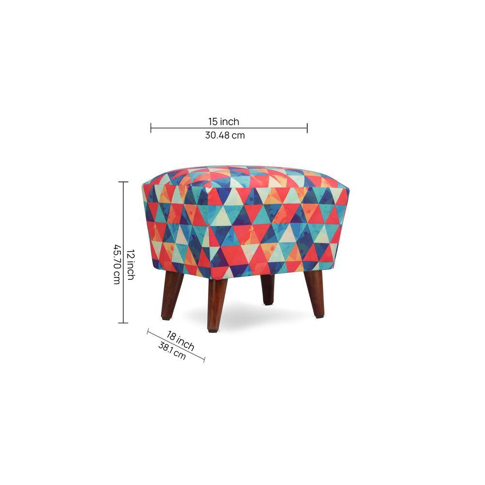 Celeste Solid Wood  Ottomon in  Multicolor Colour