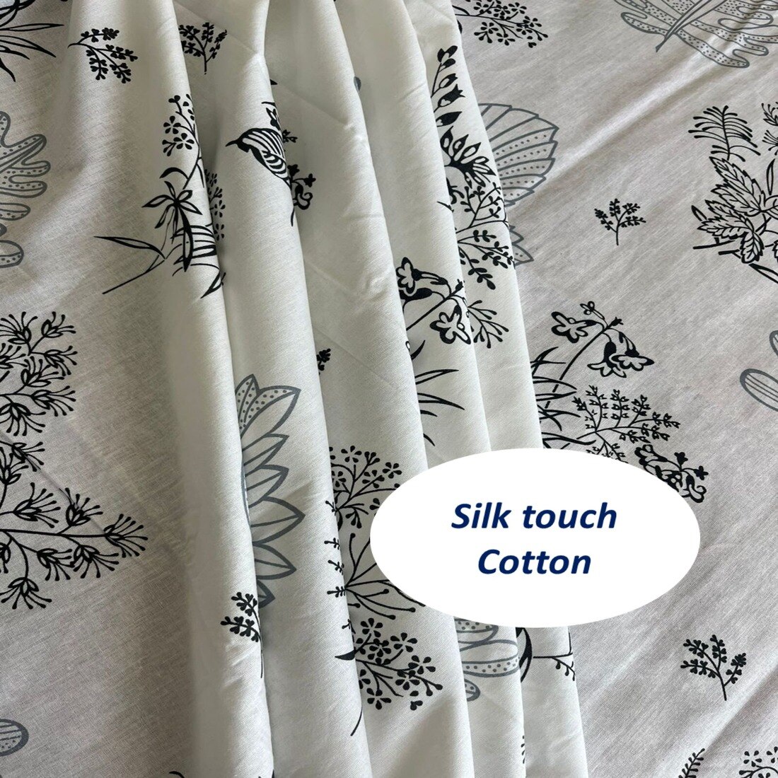 Threads Silky Touch Premium Super King Size Flat Bedsheet 275 x 275 cms